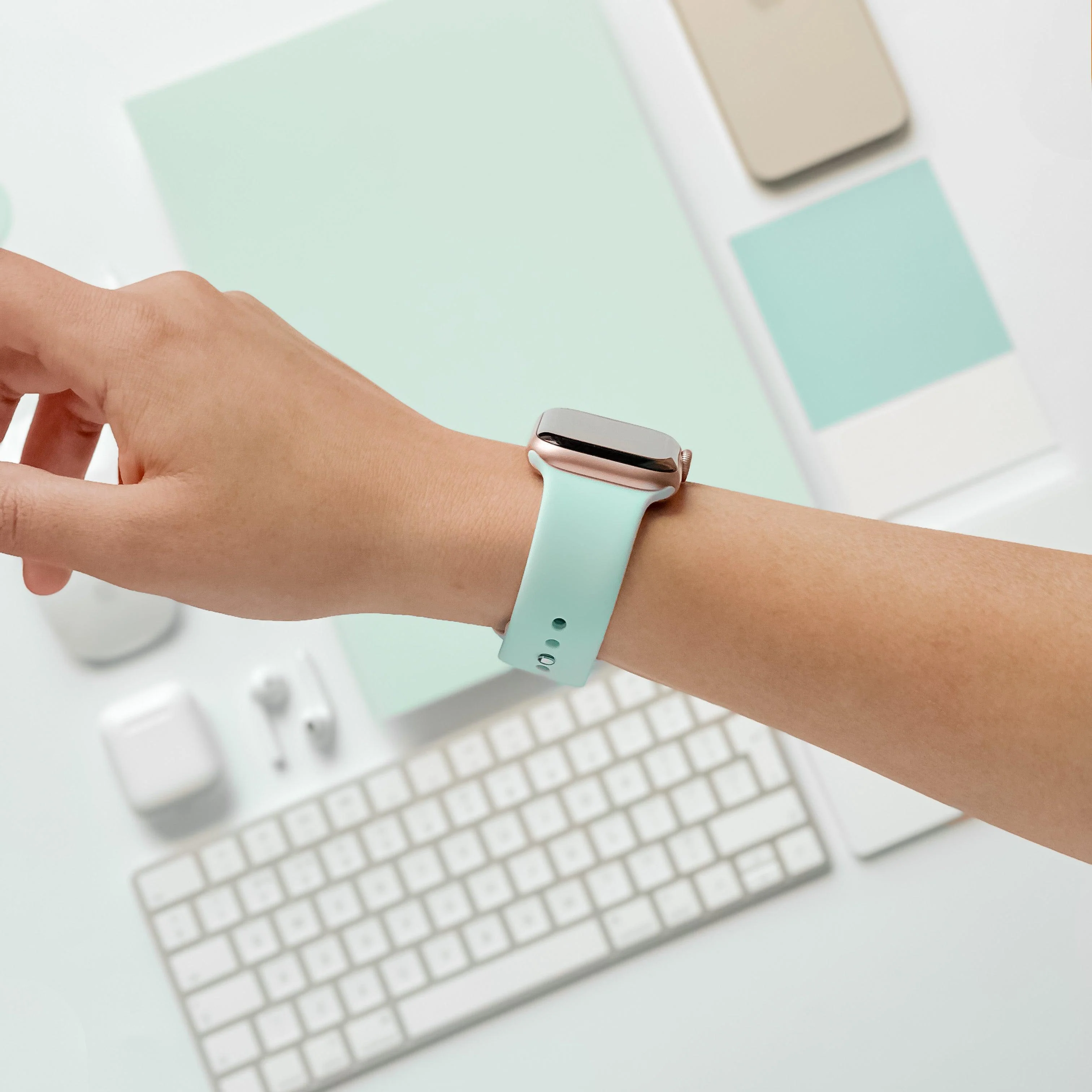 NAKD Apple Watch Strap - Cool Mint - Image 6