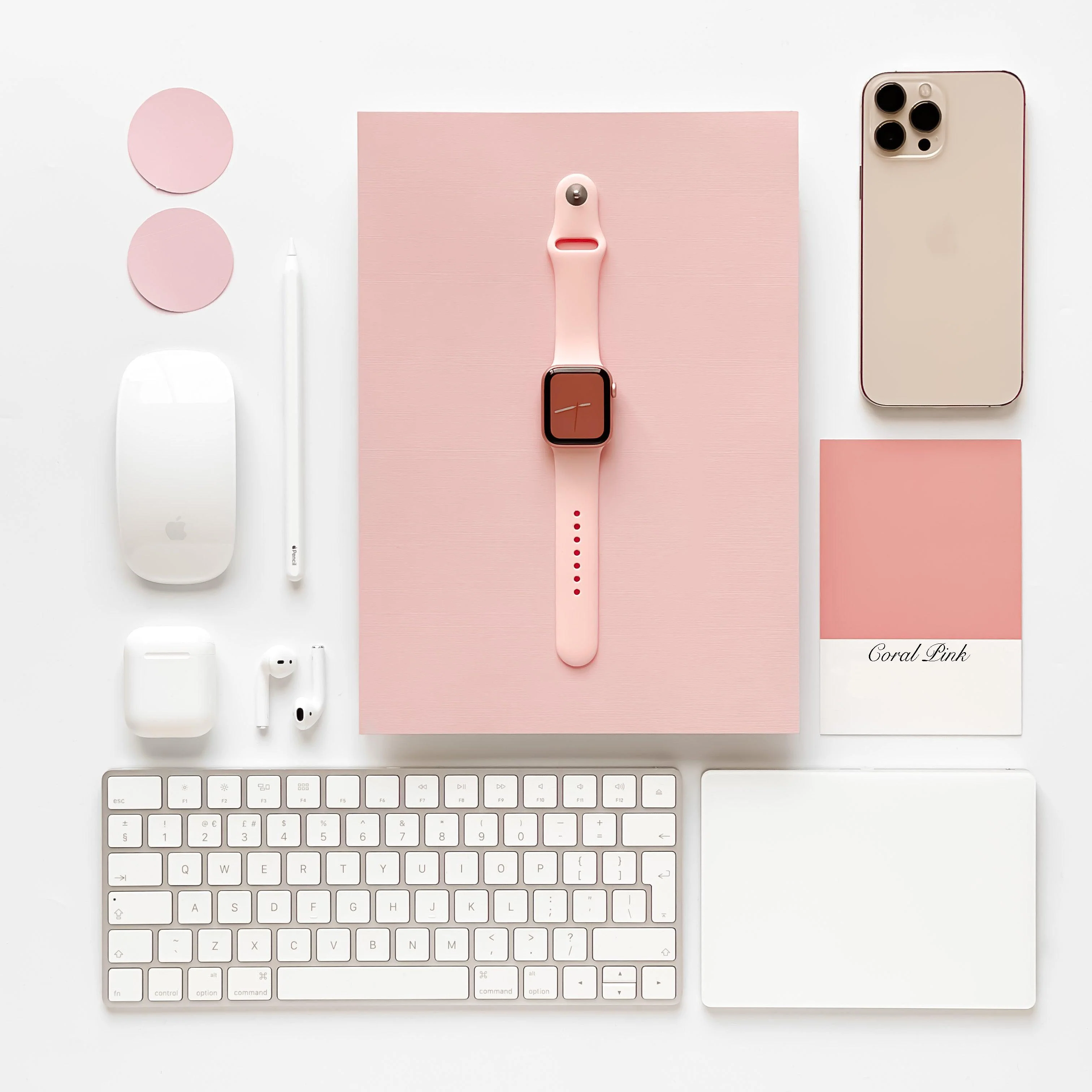 NAKD Apple Watch Strap - Coral Pink - Image 3