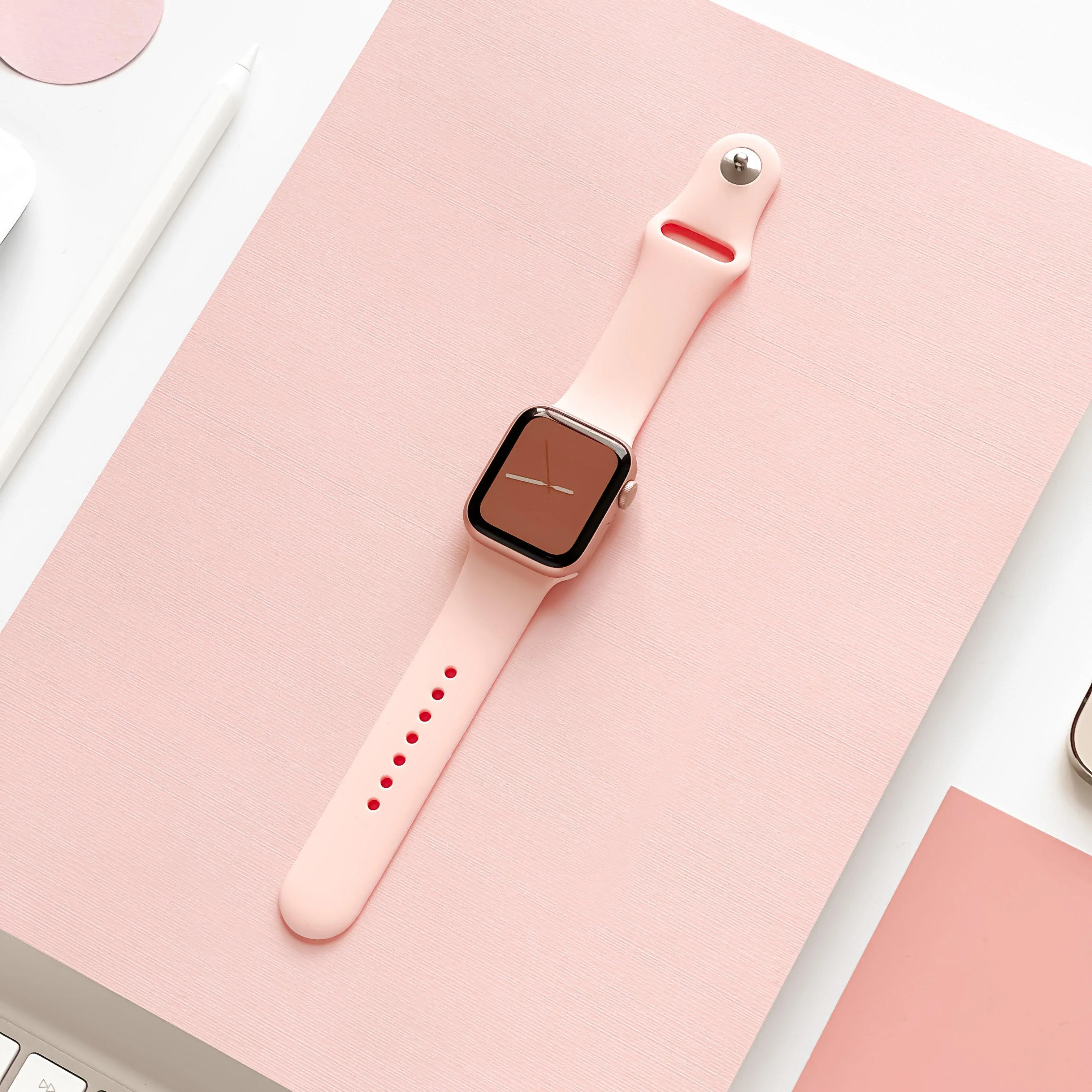 NAKD Apple Watch Strap - Coral Pink - Image 4
