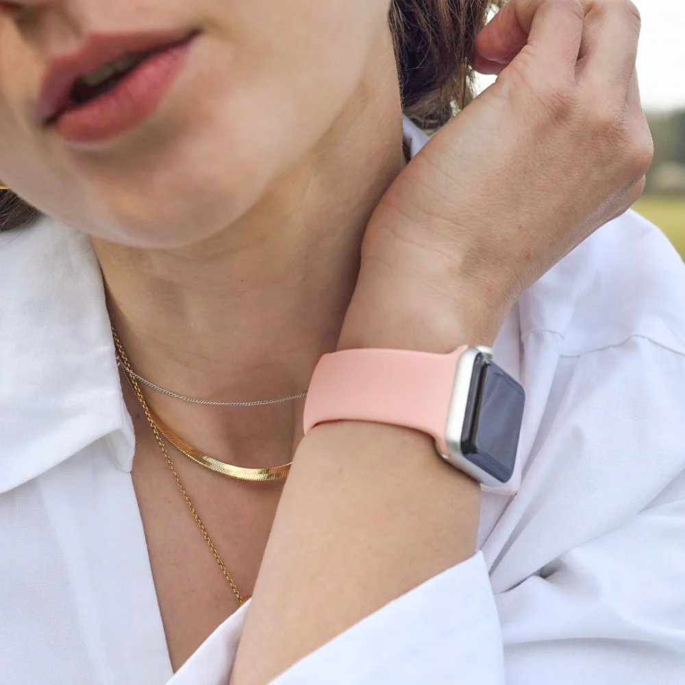 NAKD Apple Watch Strap - Coral Pink - Image 8