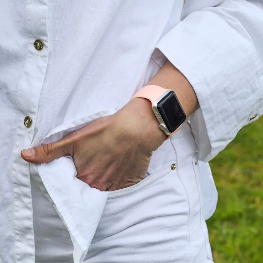 NAKD Apple Watch Strap - Coral Pink - Image 9