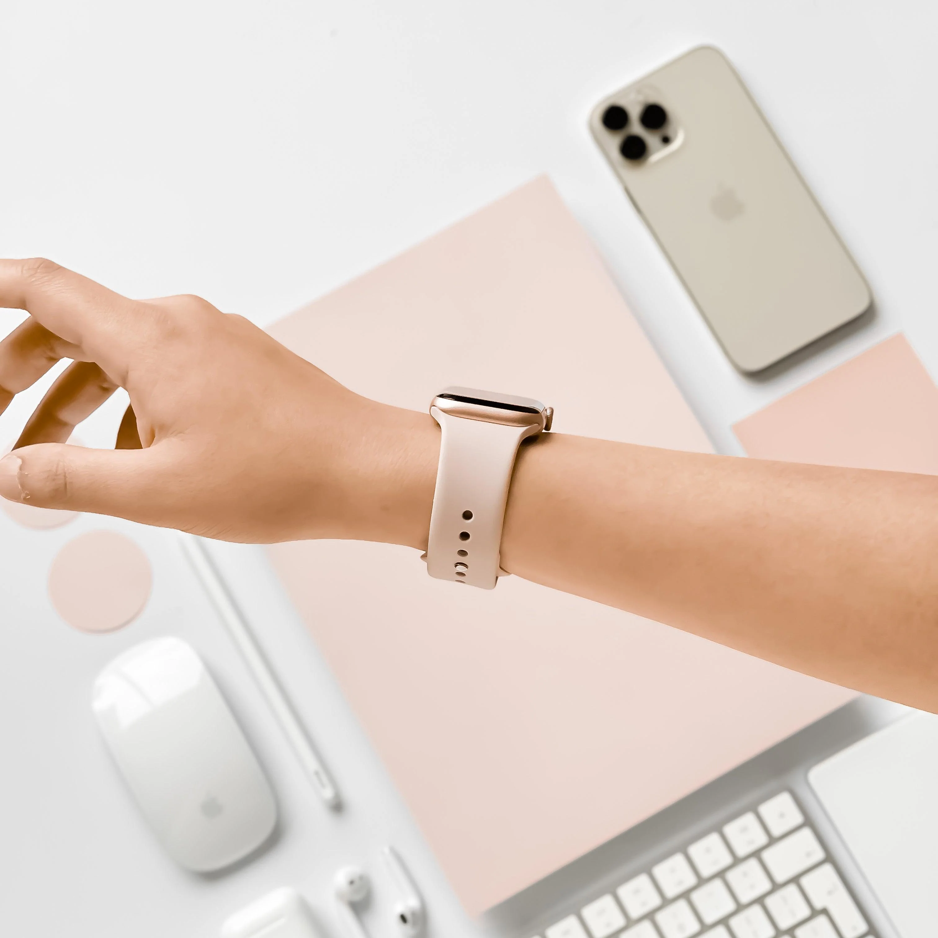 NAKD Apple Watch Strap - Powder Pink - Image 9
