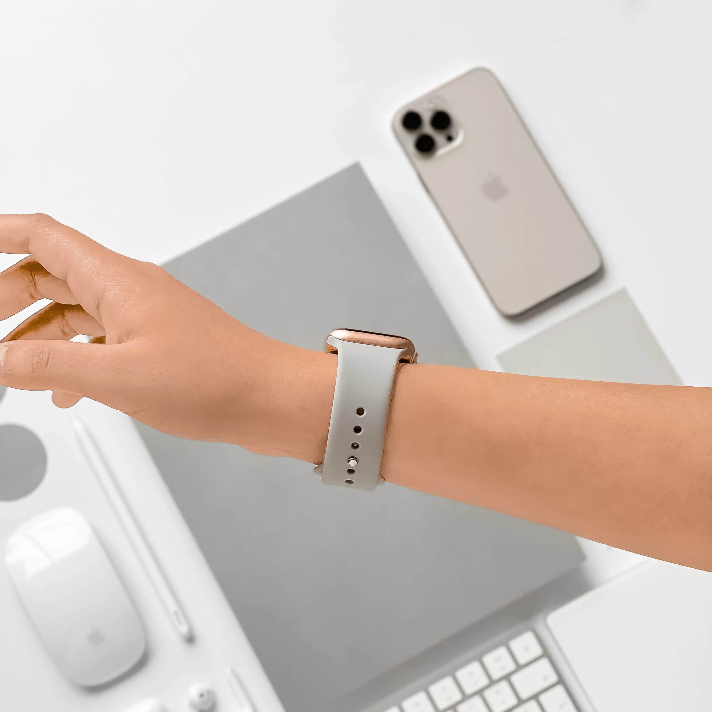 NAKD Apple Watch Strap - Ice Grey - Image 5