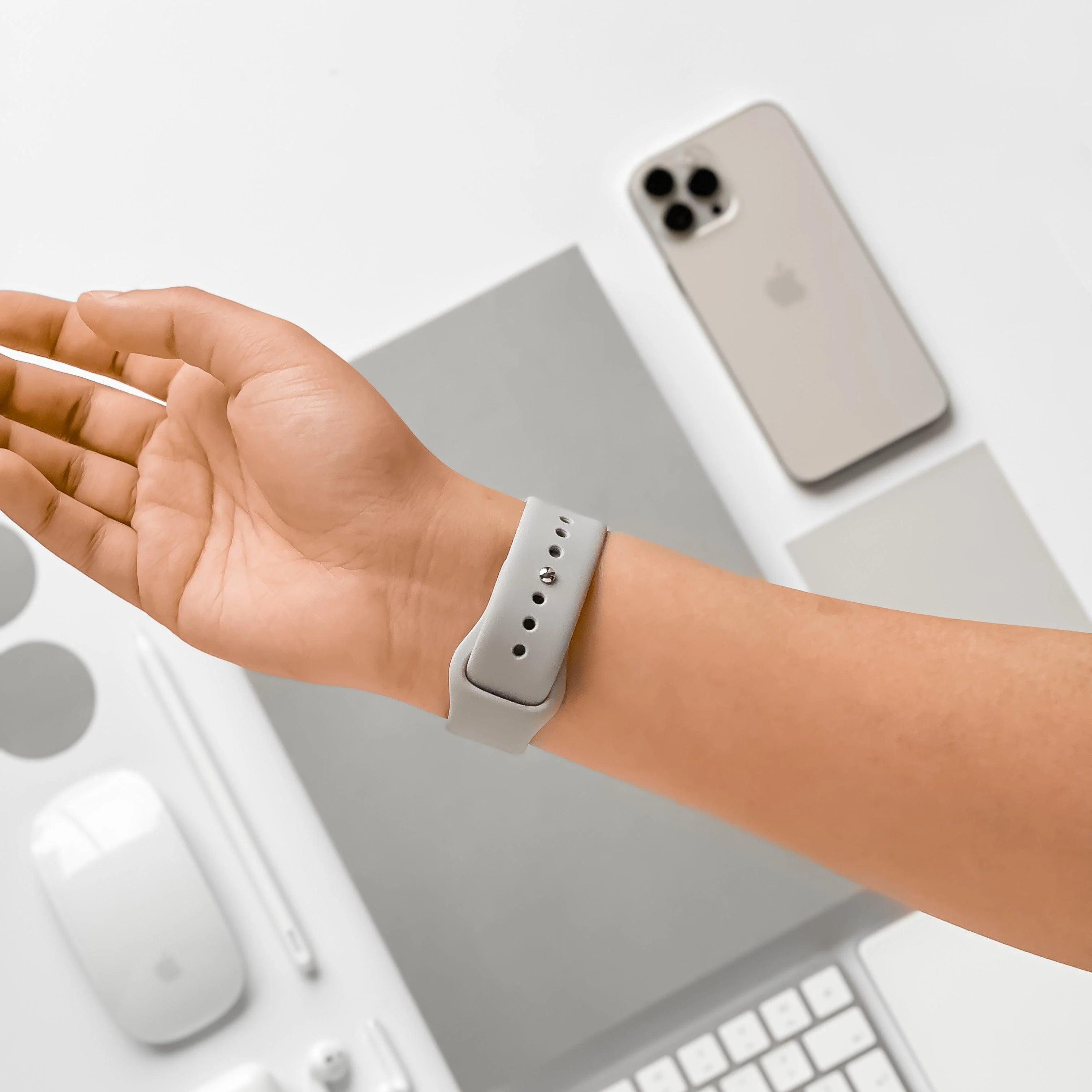 NAKD Apple Watch Strap - Ice Grey - Image 6