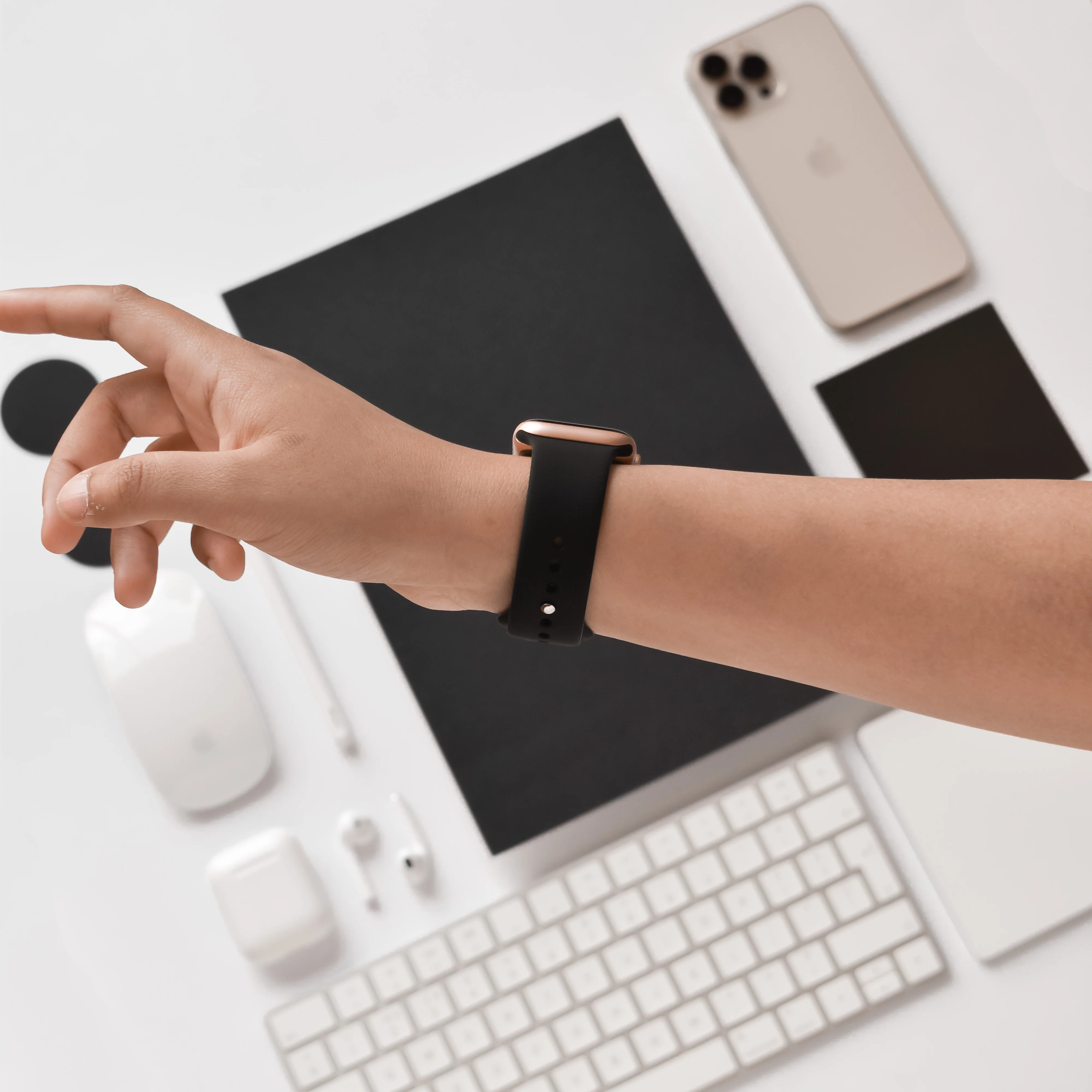 NAKD Apple Watch Strap - Midnight Black - Image 3