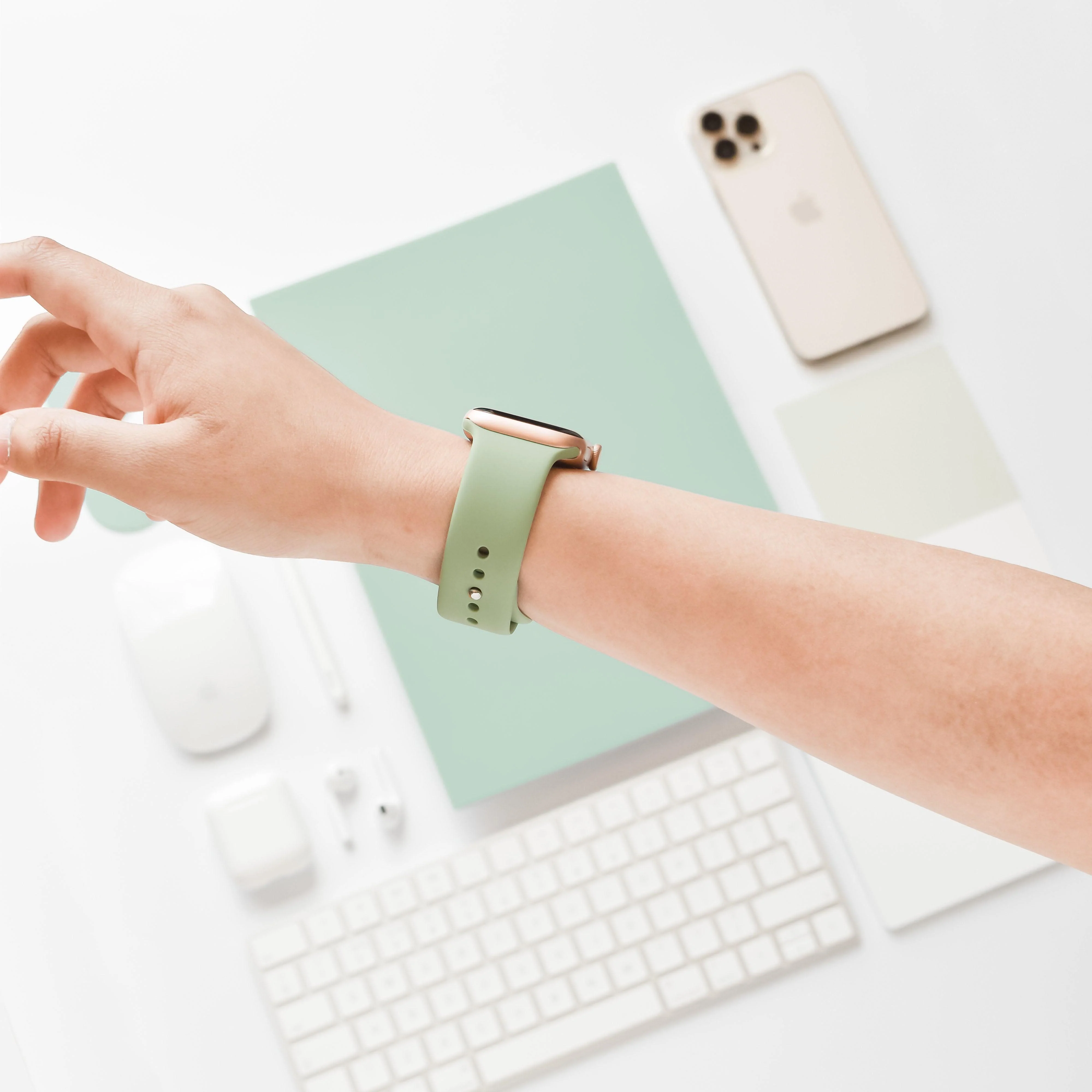 NAKD Apple Watch Strap - Sage Green - Image 3