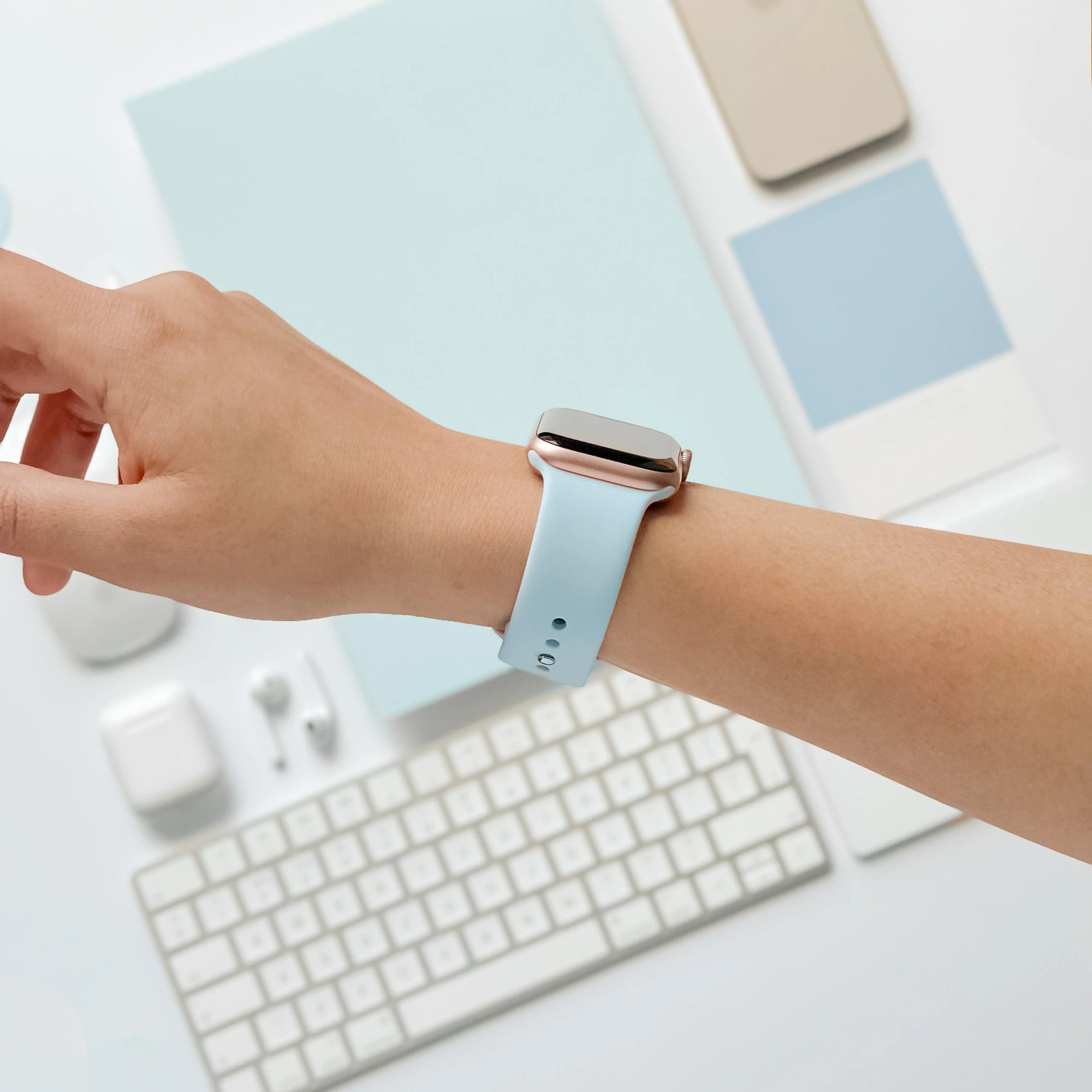 NAKD Apple Watch Strap - Sky Blue - Image 3