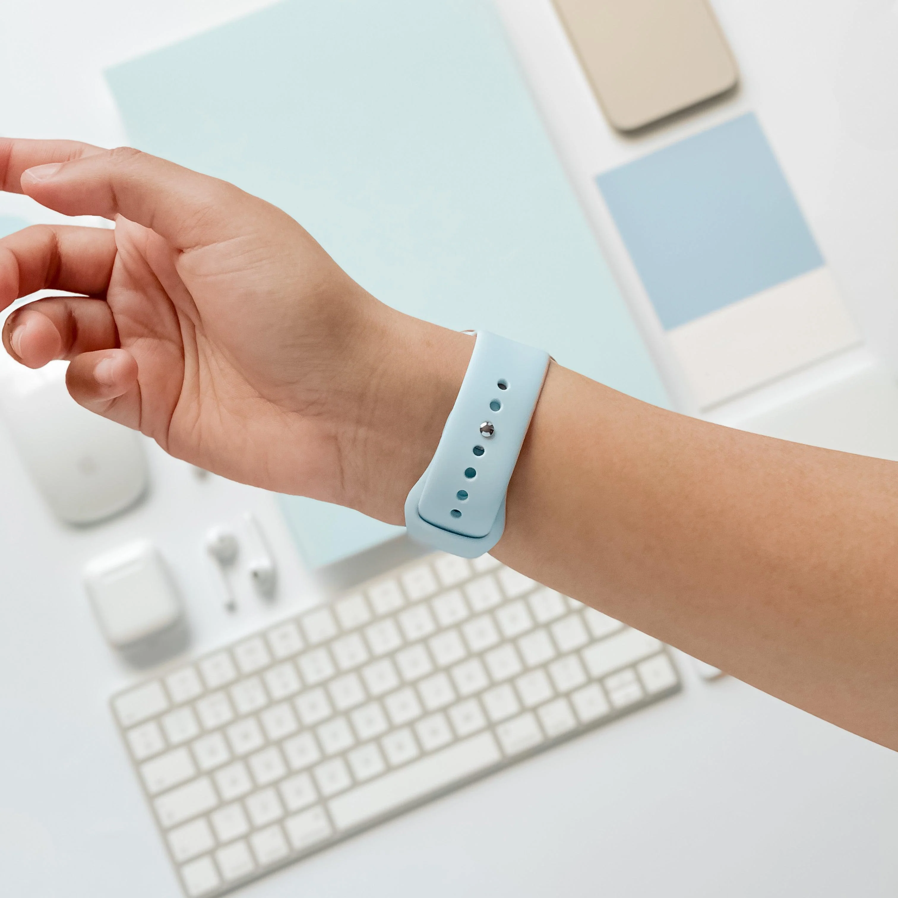 NAKD Apple Watch Strap - Sky Blue - Image 4