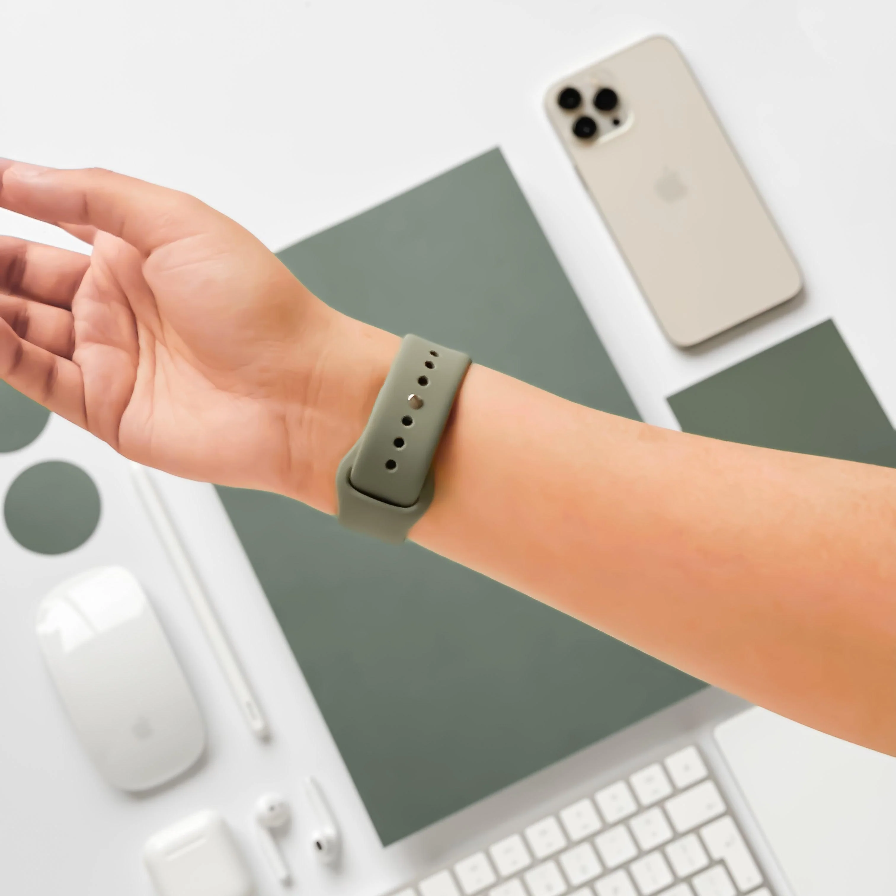 NAKD Apple Watch Strap - Vintage Khaki - Image 6