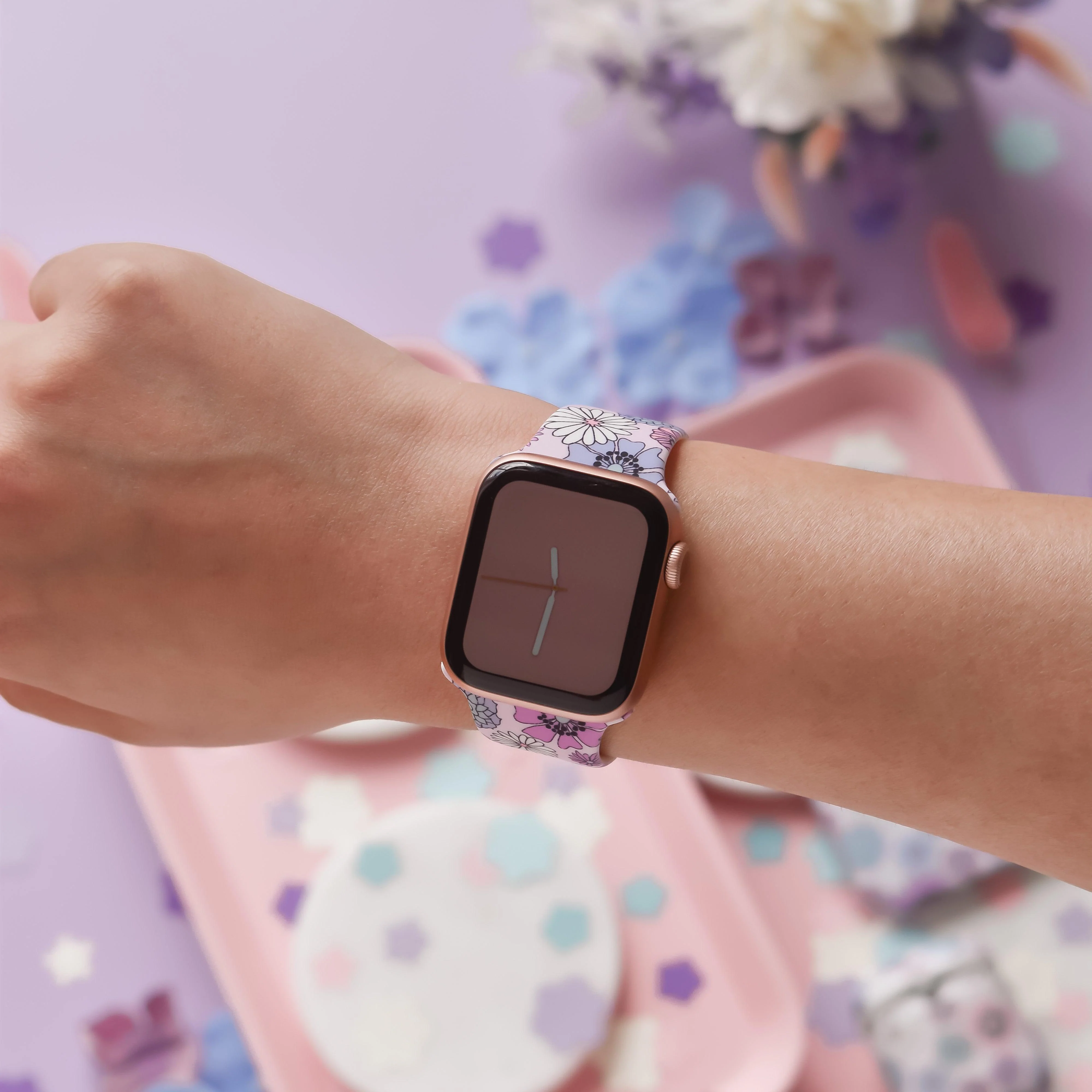 Pastel Flowers Apple Watch Strap - Image 5