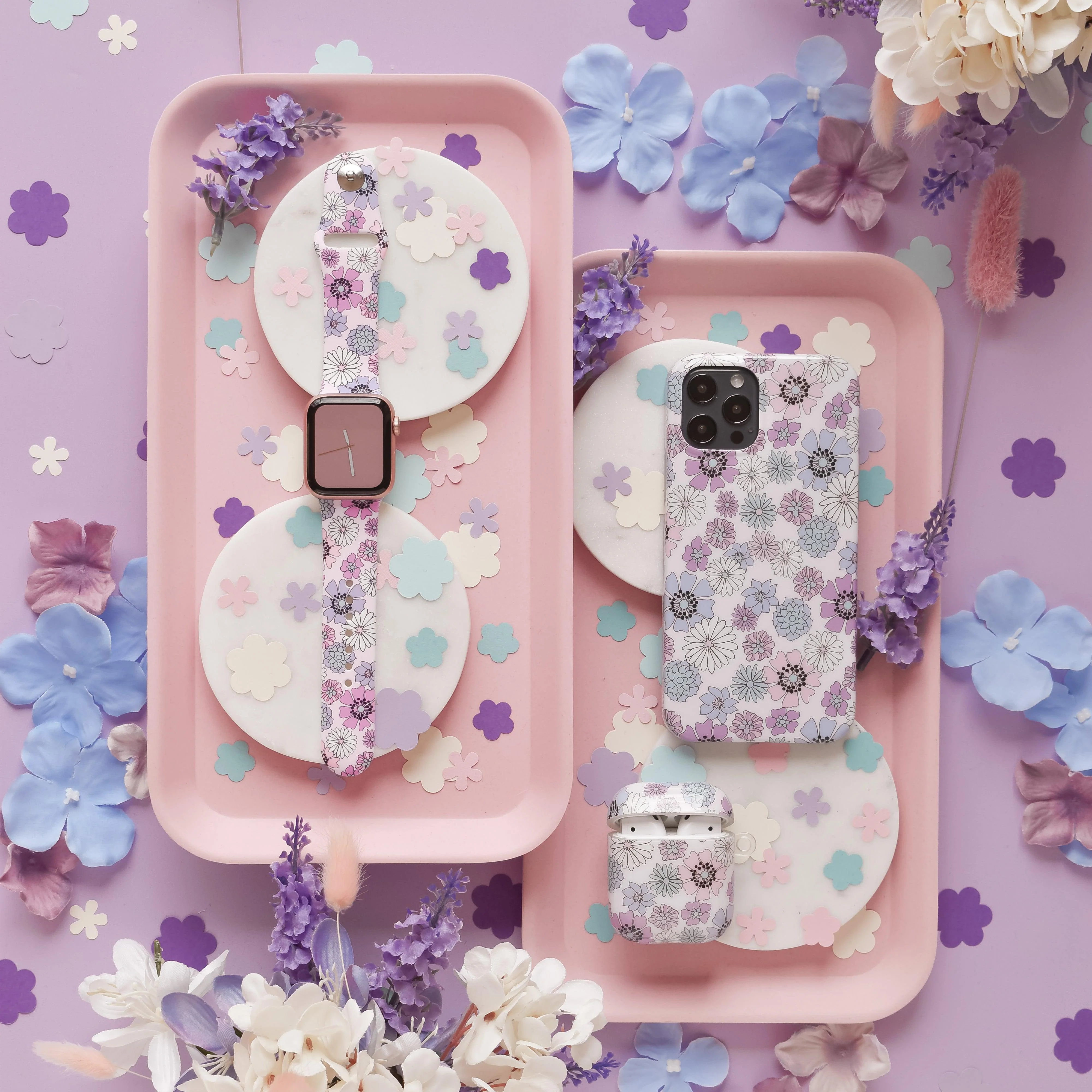 Pastel Flowers Apple Watch Strap - Image 6