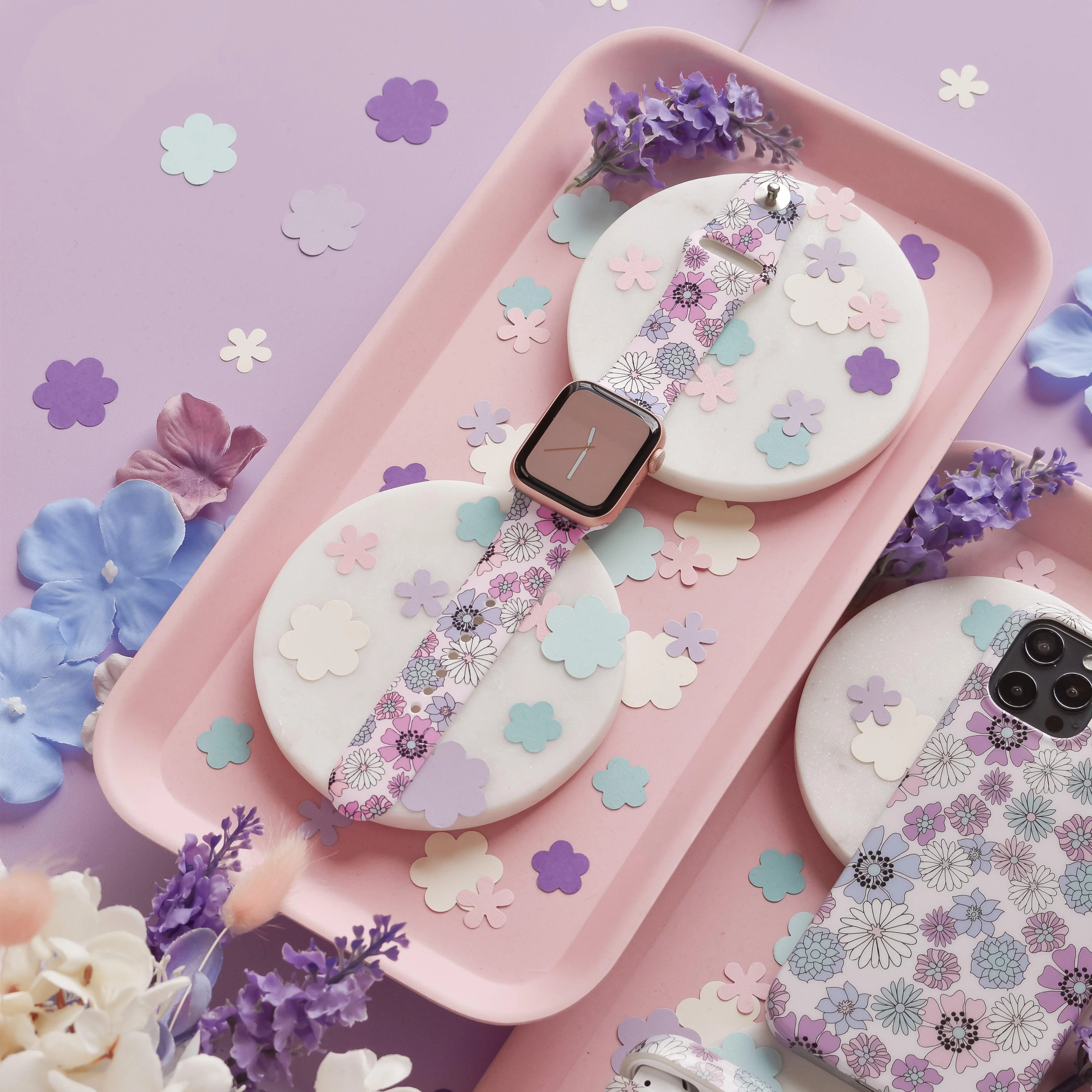 Pastel Flowers Apple Watch Strap - Image 7