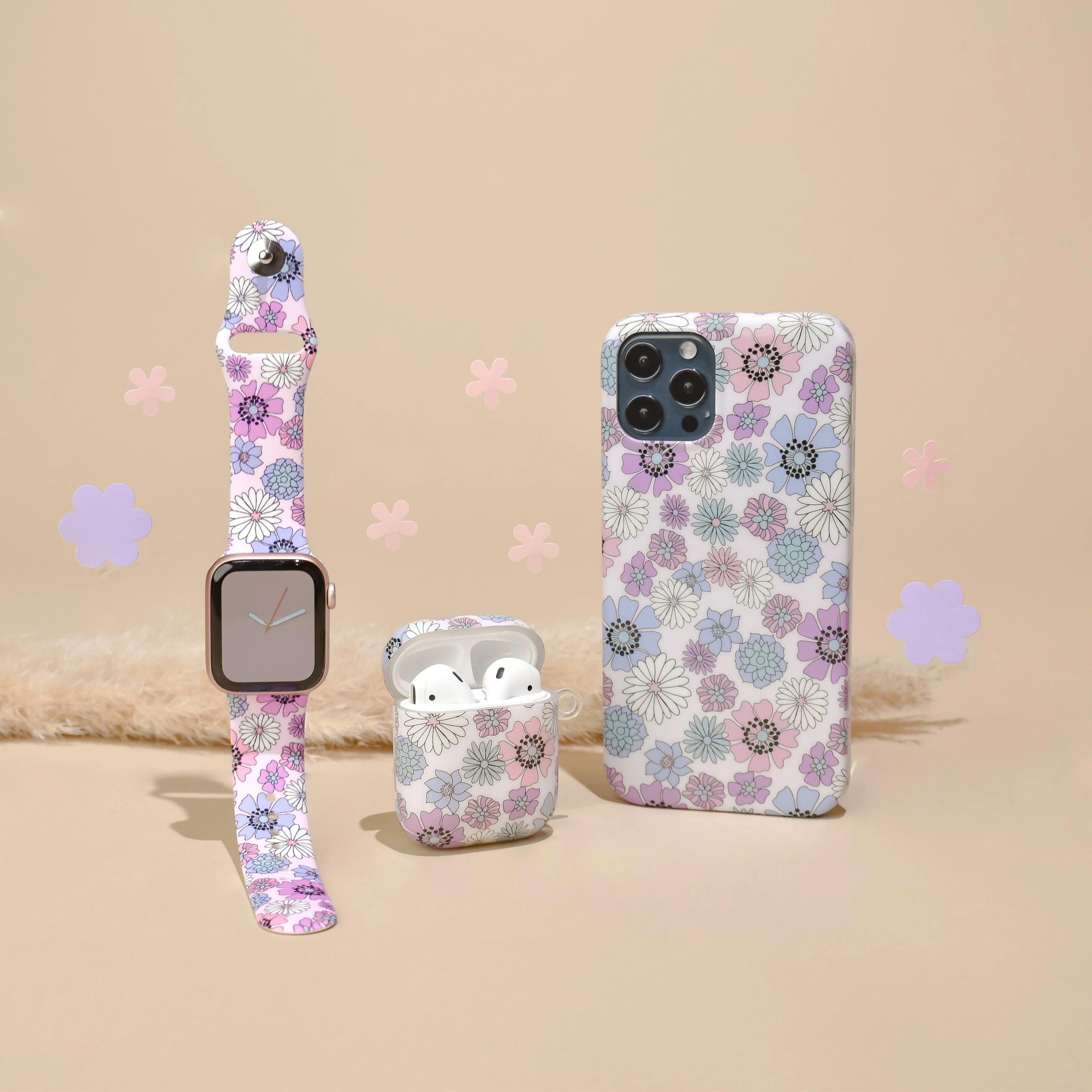 Pastel Flowers Apple Watch Strap - Image 8
