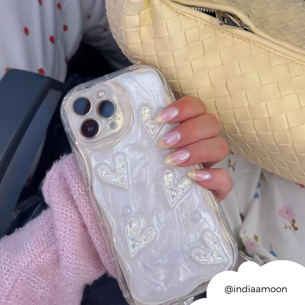 Pearly Hearts Phone Case - Clear - Image 8