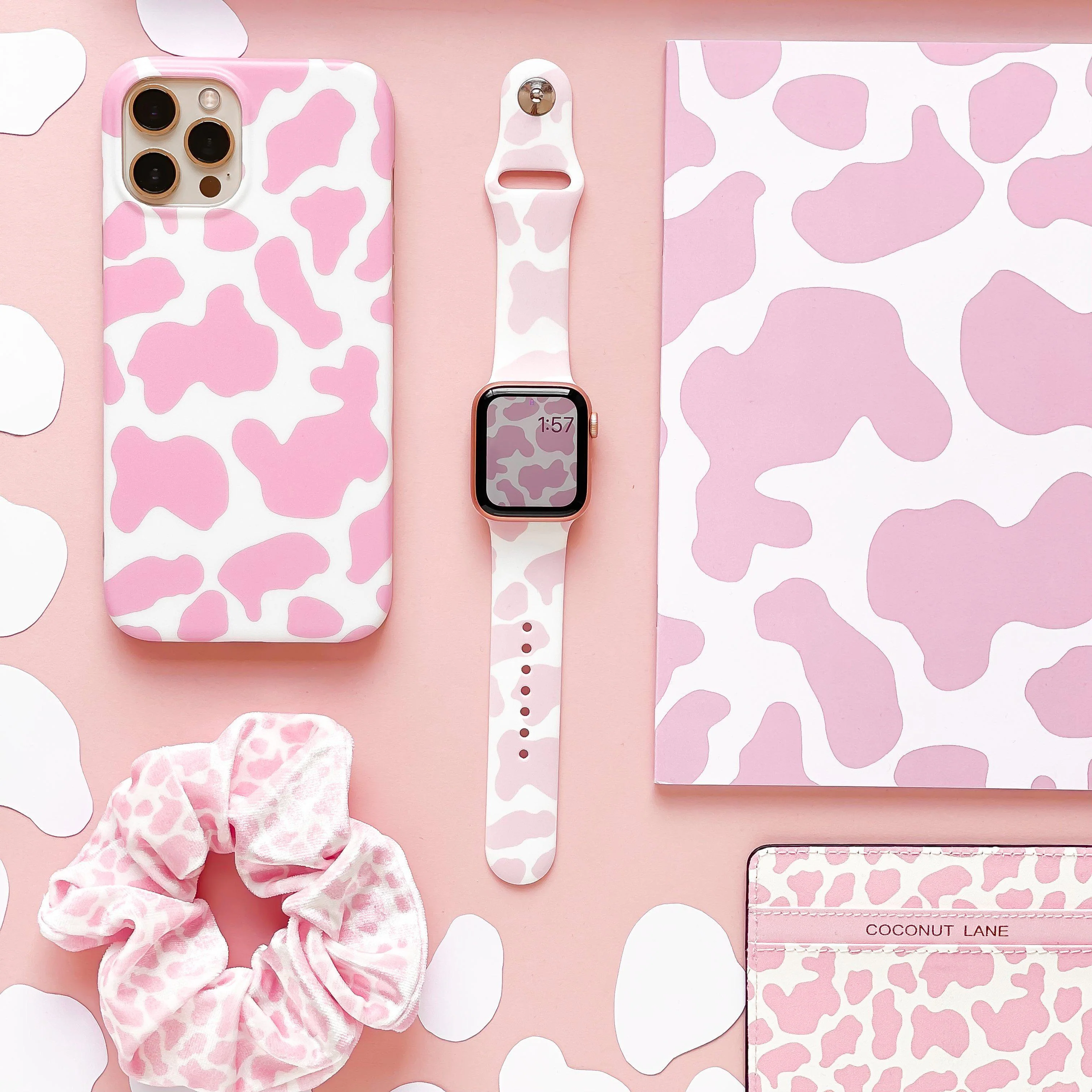 Pink Cow Apple Watch Strap - Image 6