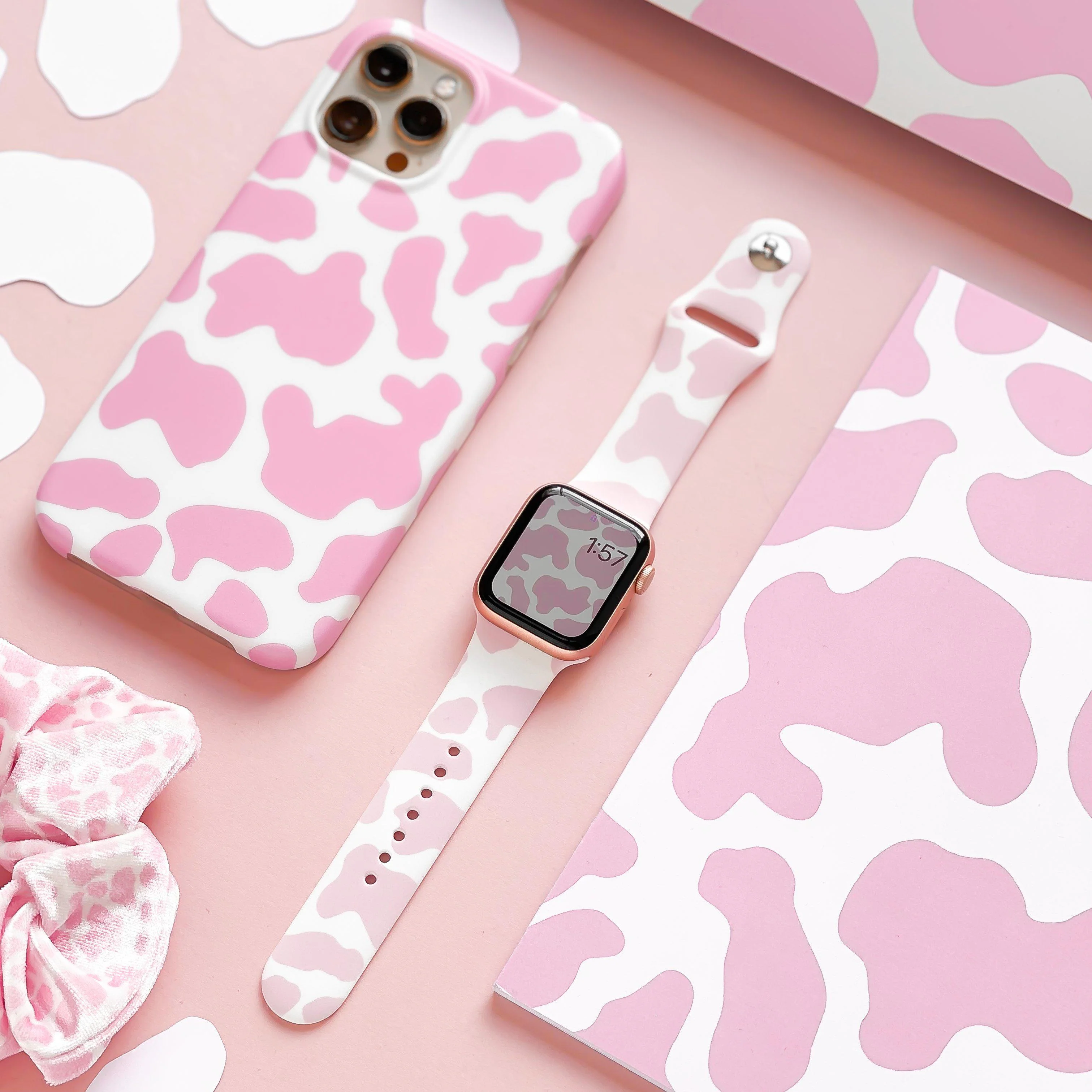 Pink Cow Apple Watch Strap - Image 7