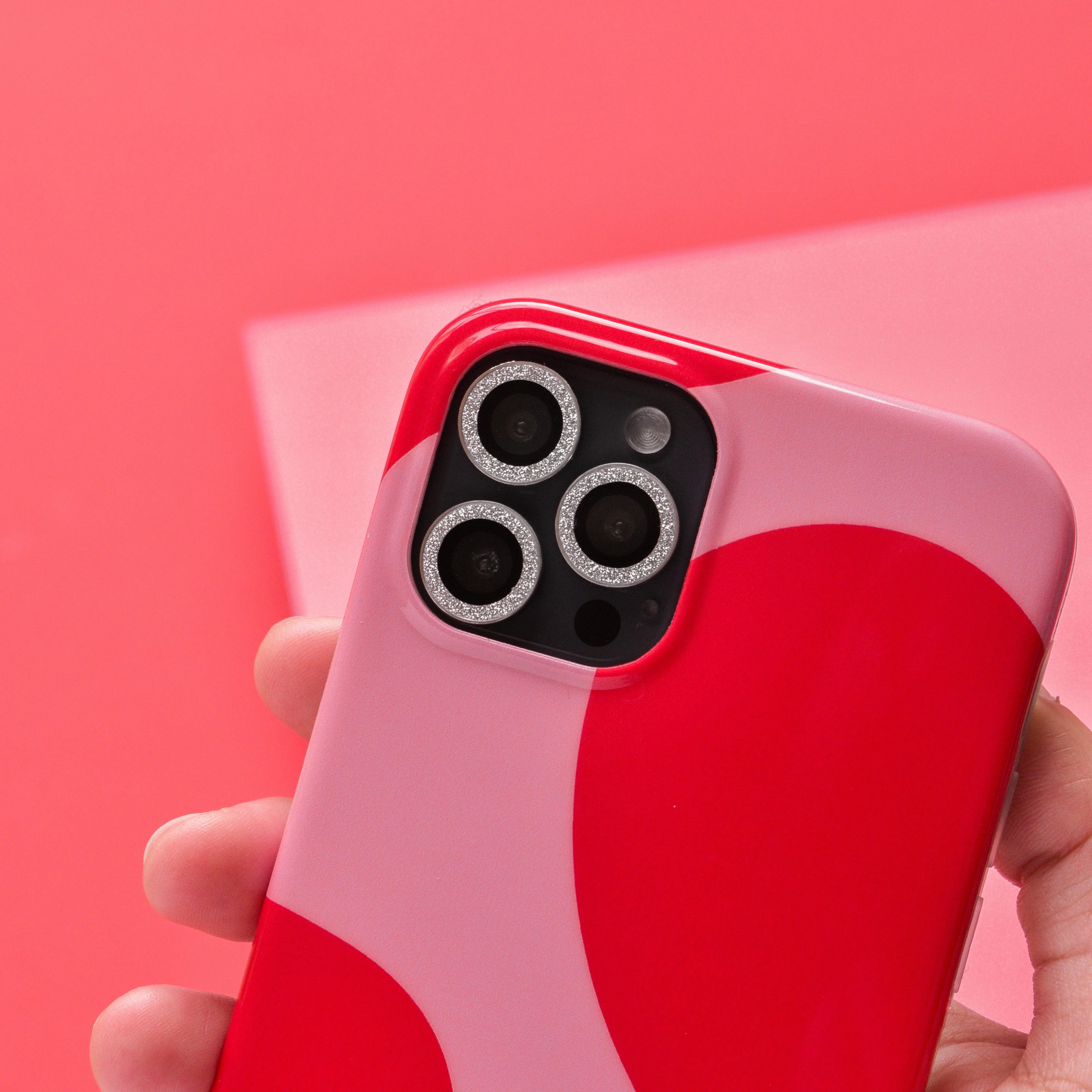 Protective Camera Lens Covers - Silver Glitter - Image 5