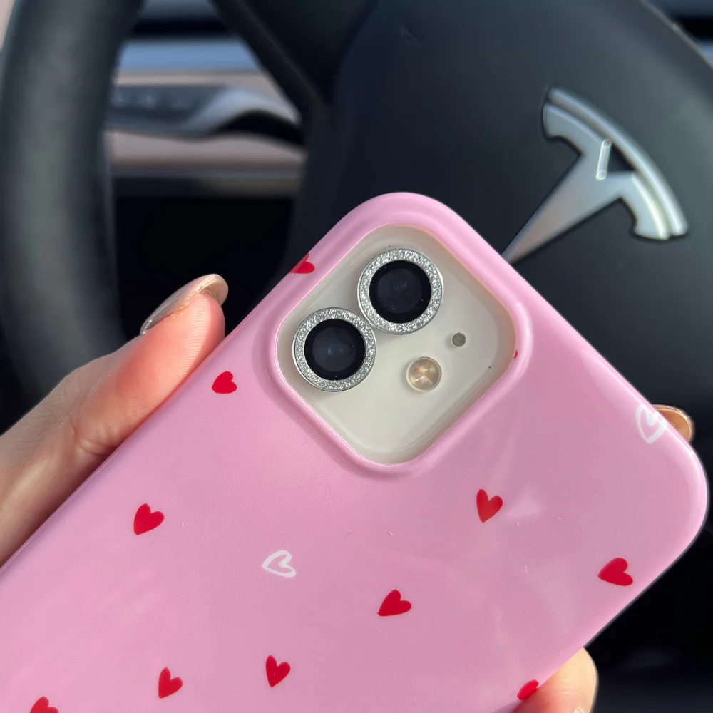 Protective Camera Lens Covers - Silver Glitter - Image 6