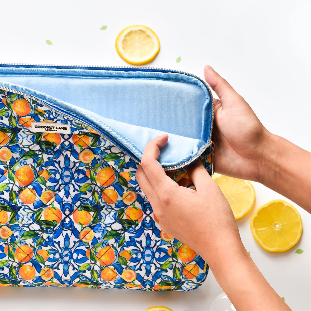 Quilted Amalfi Lemon Laptop Sleeve - Image 5