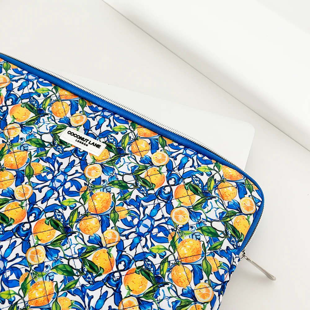Quilted Amalfi Lemon Laptop Sleeve - Image 6