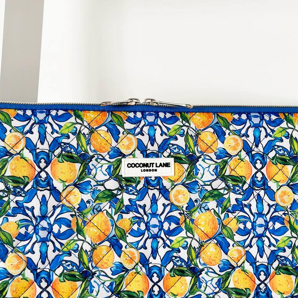 Quilted Amalfi Lemon Laptop Sleeve - Image 7