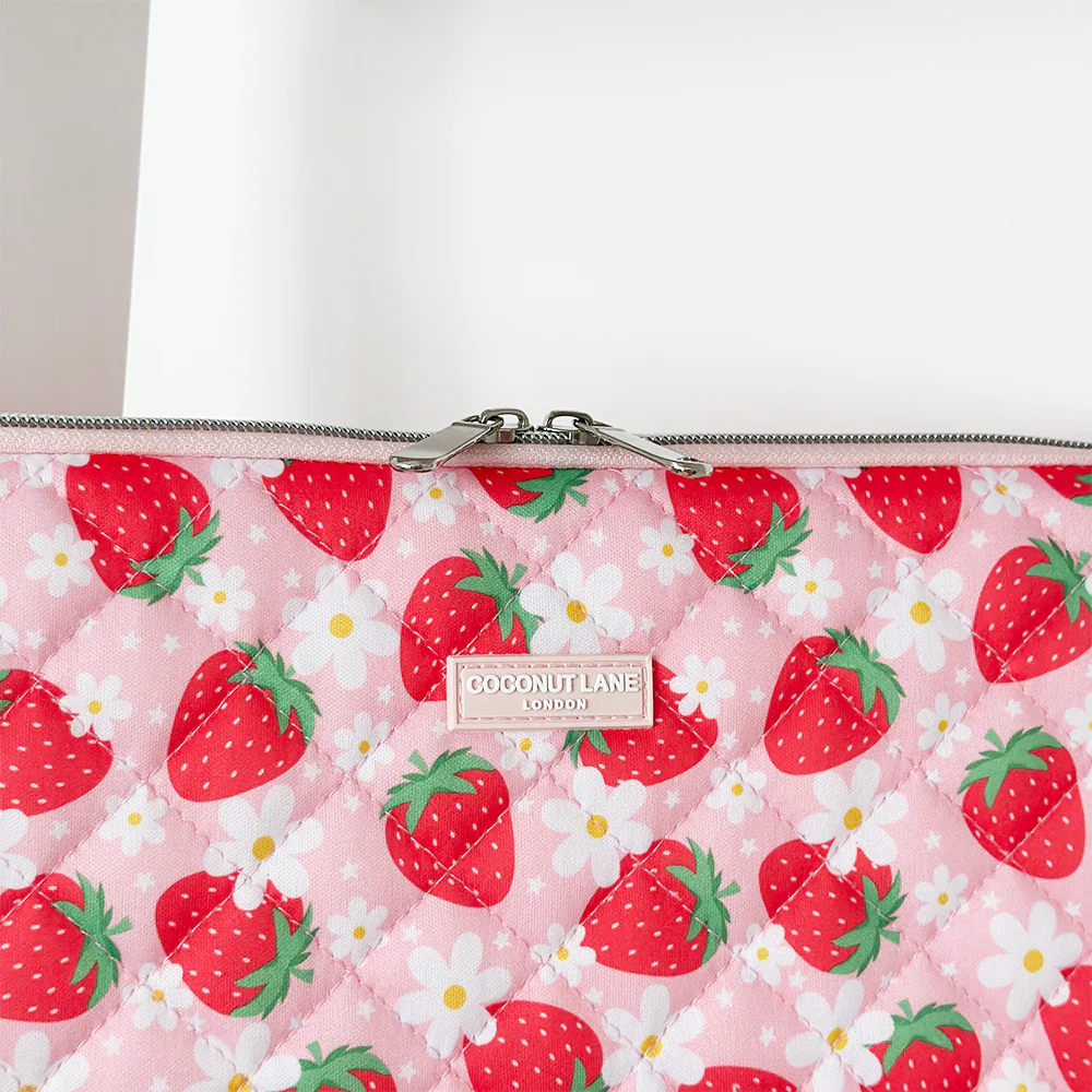 Quilted Berry Cute Strawberry Laptop Sleeve - Image 7