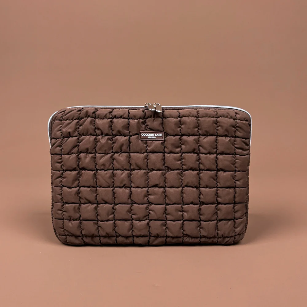 Quilted Chocolate Laptop Sleeve - Image 3