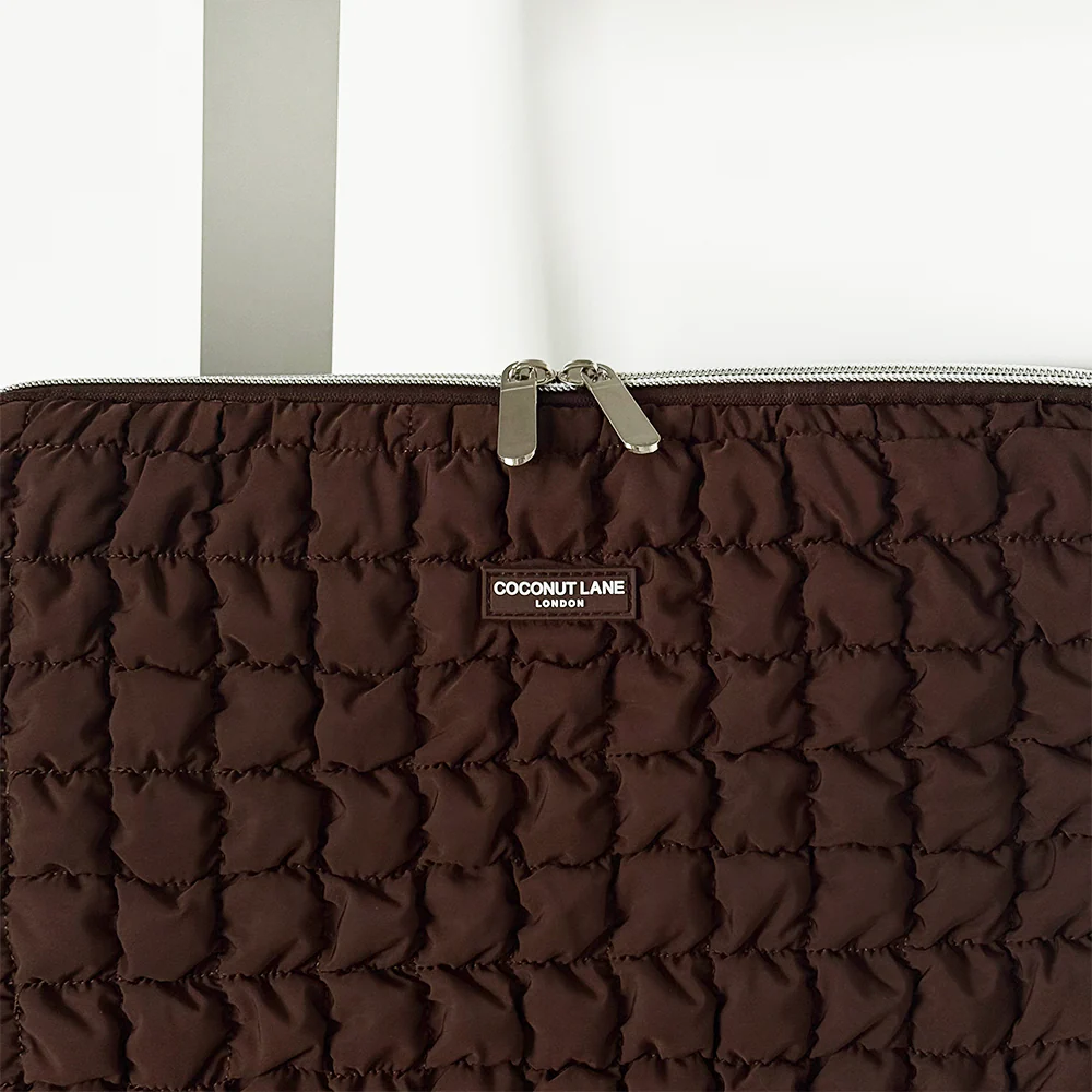 Quilted Chocolate Laptop Sleeve - Image 8