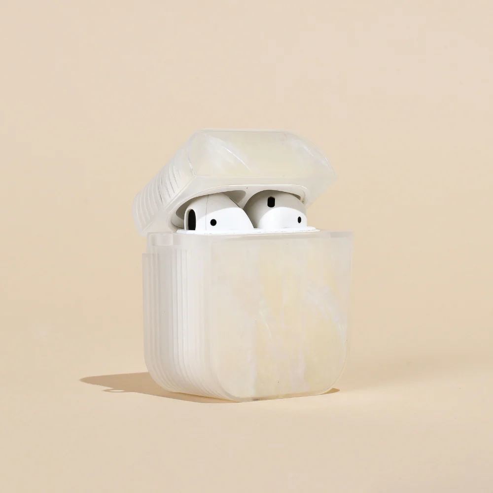 Real Natural Shell Airpods Case - White - Image 4
