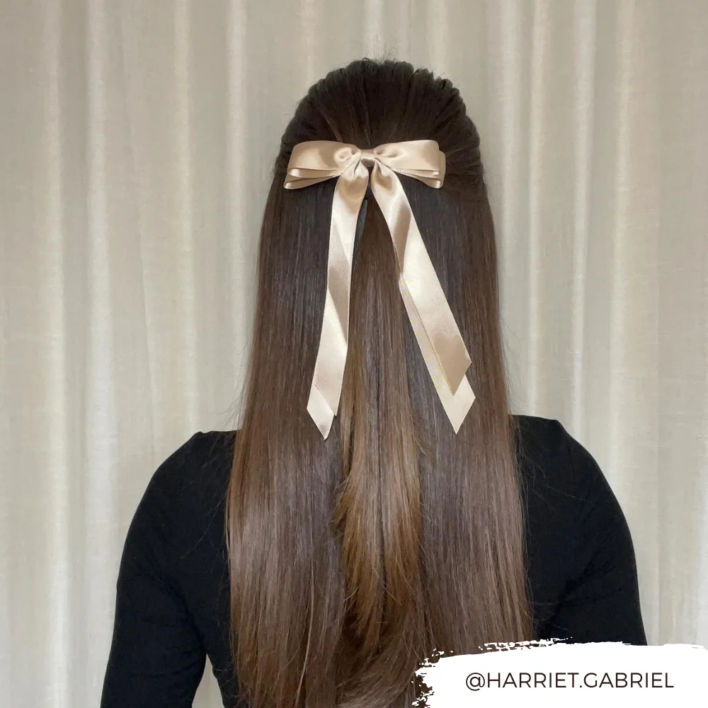 Ribbon Bow Clip - Caramel Nude - Image 7