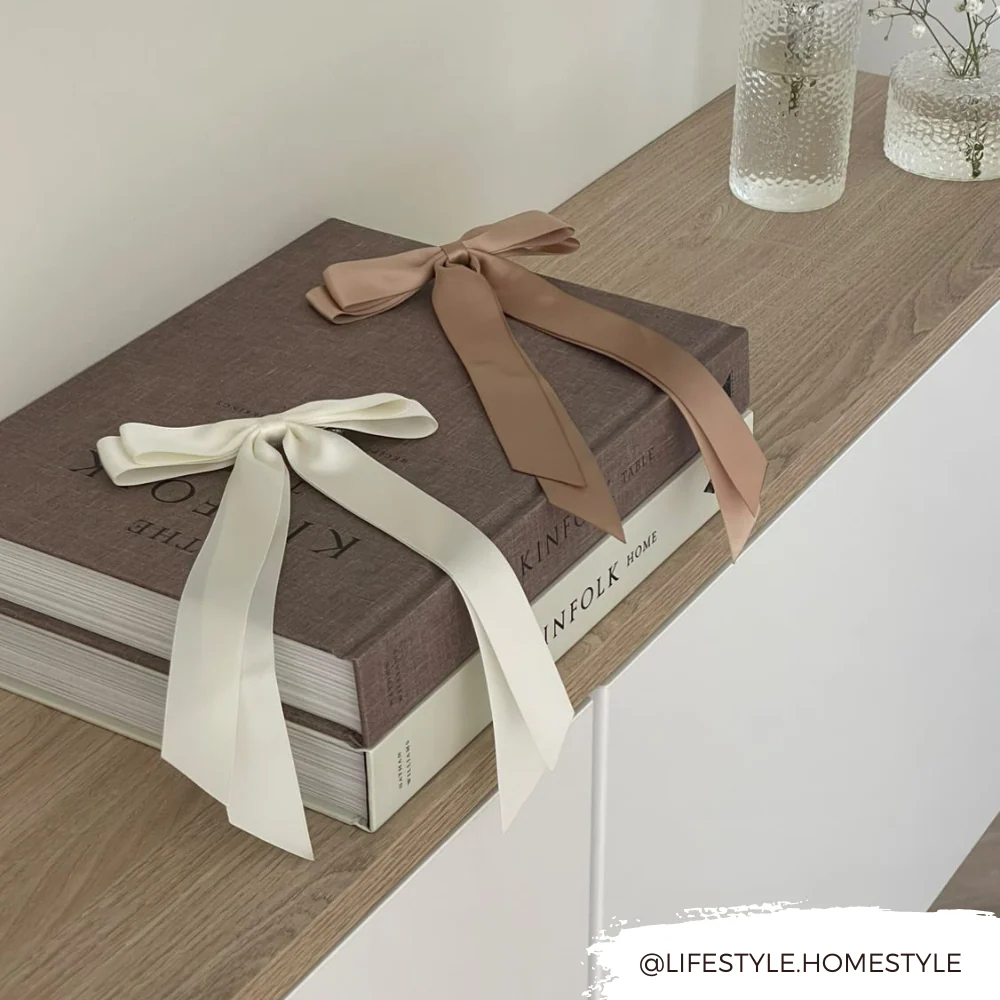 Ribbon Bow Clip - Caramel Nude - Image 9