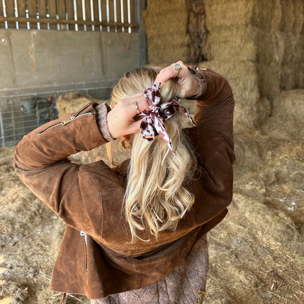 Satin Bow Scrunchie - Rodeo Cowgirl - Image 4