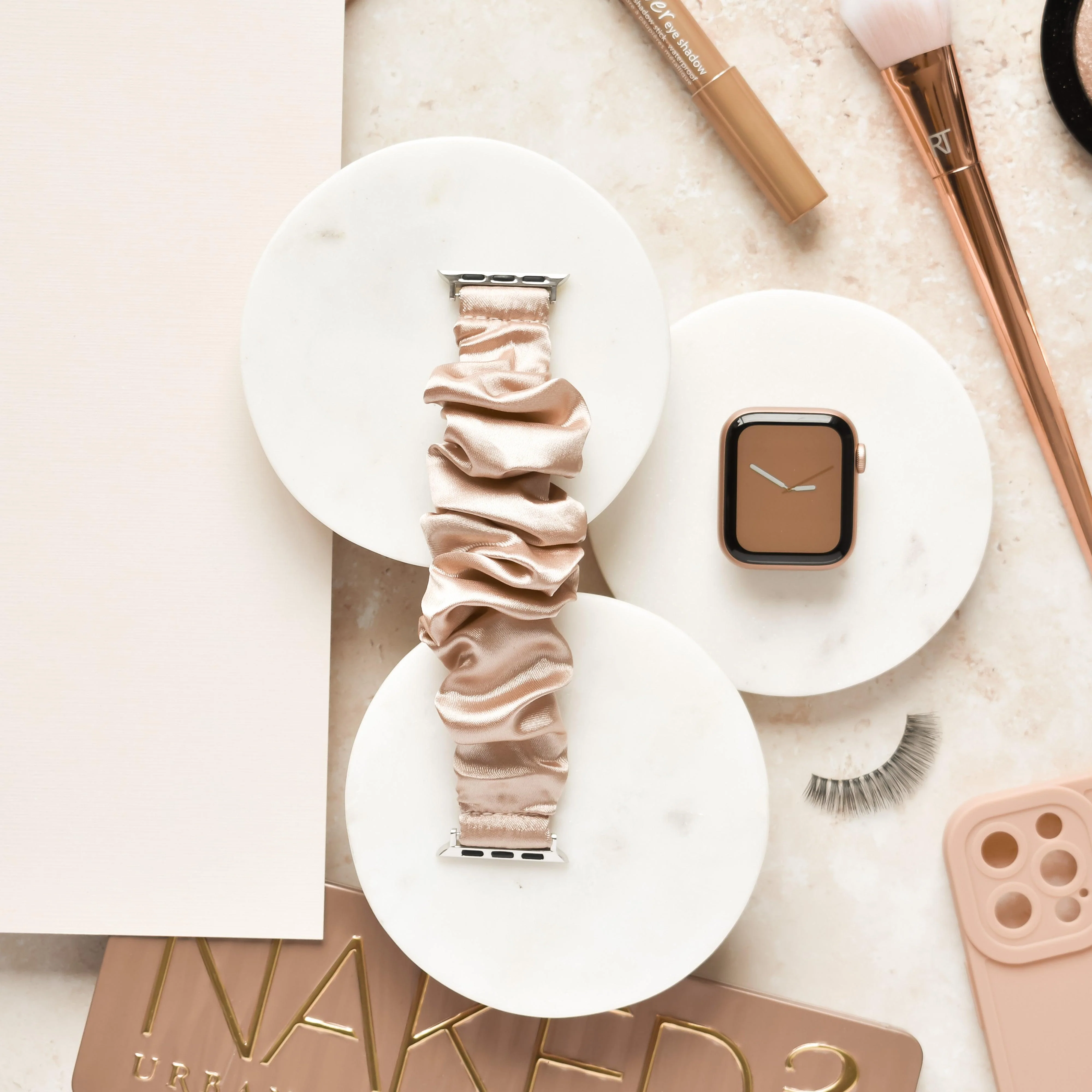 Scrunchie Apple Watch Strap - Caramel Latte - Image 7