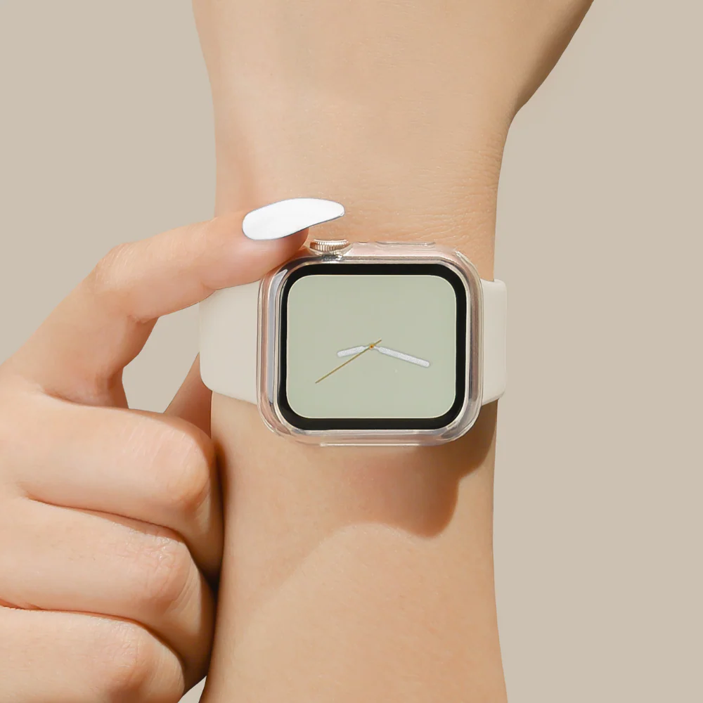 Silicone Apple Watch Case - Clear - Image 3