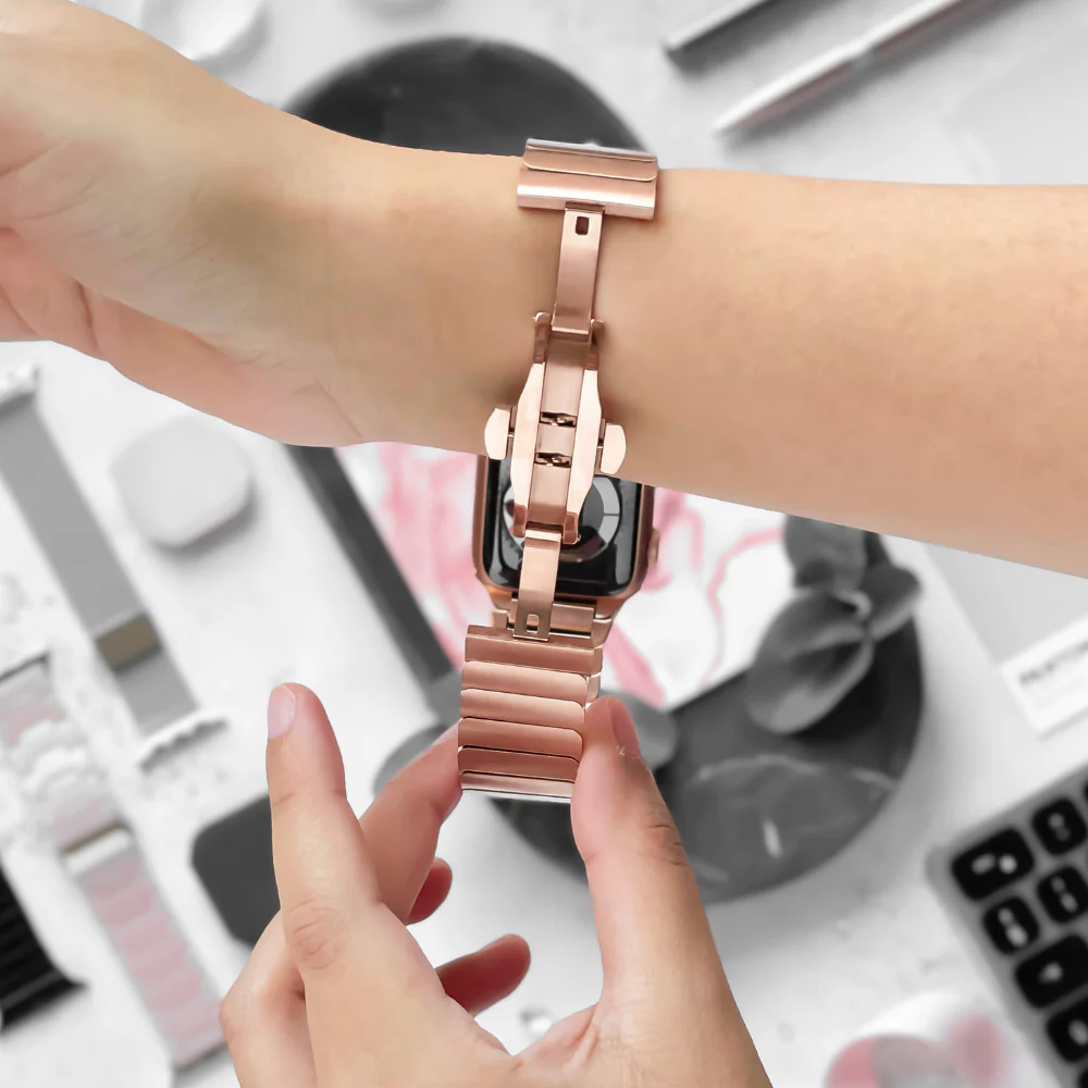 Slinky Apple Watch Strap - Rose Gold - Image 5