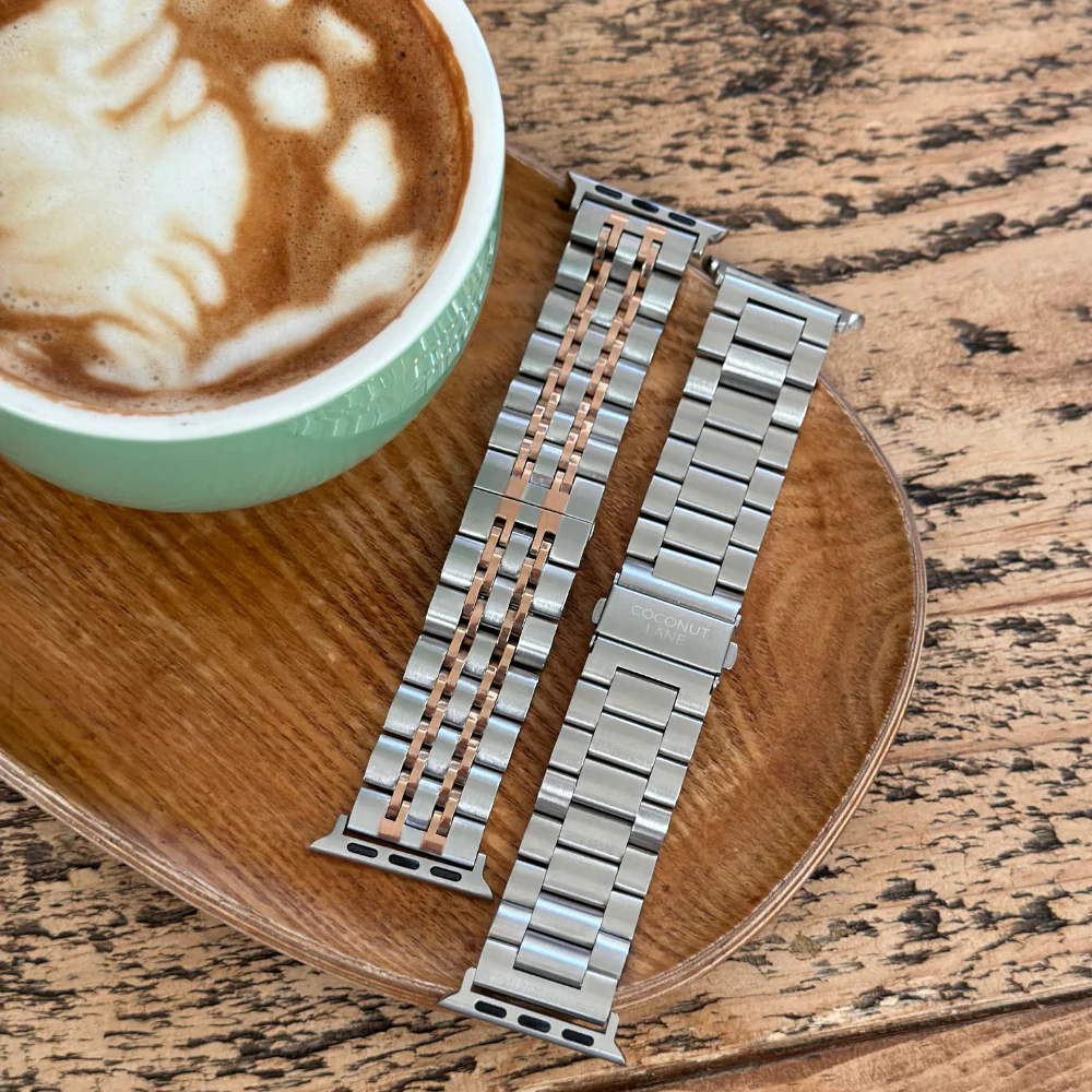 Stainless Steel Apple Watch Strap - Silver - Image 11