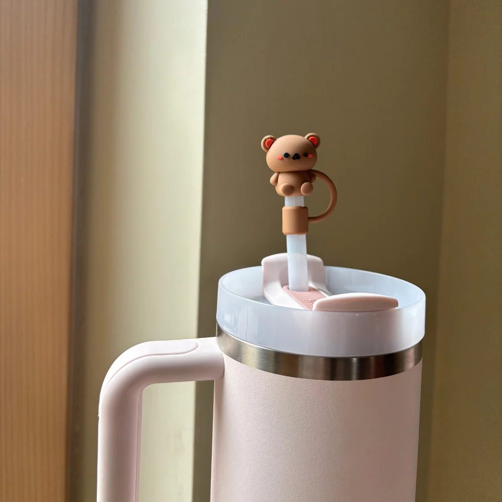 Teddy Bear Straw Cover - Image 5