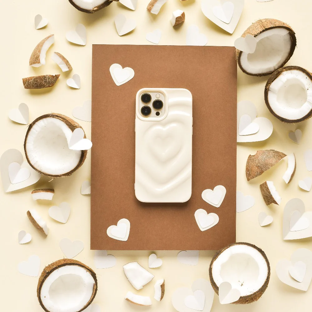 Melting Heart Phone Case - Coconut Cream - Image 4