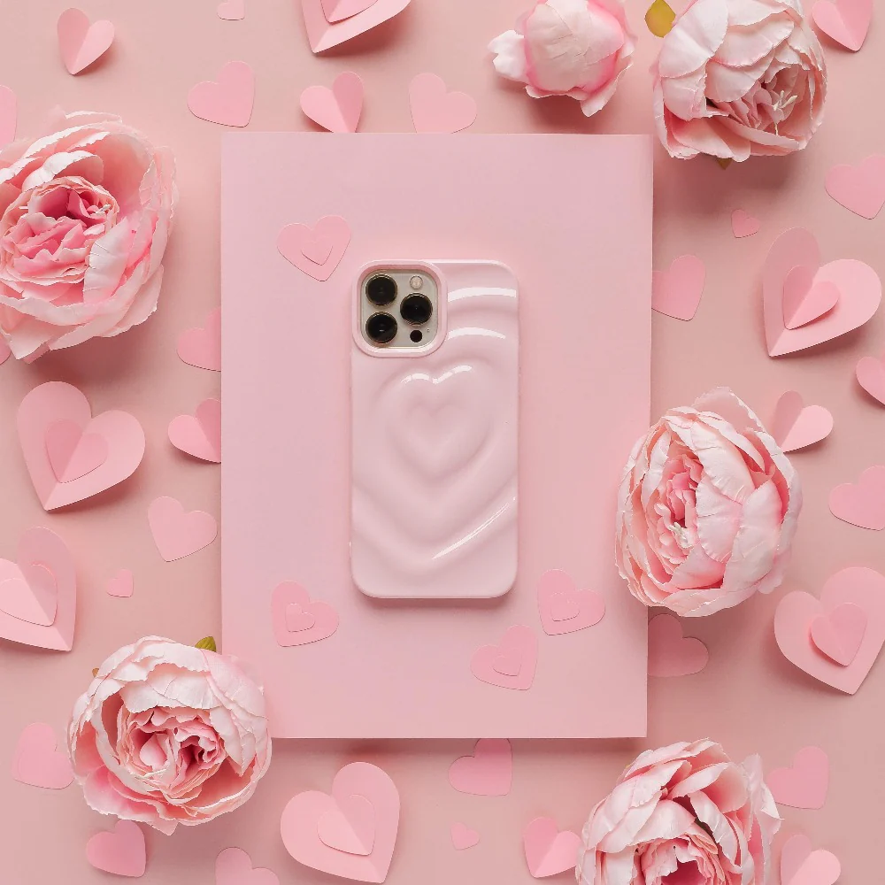 Melting Heart Phone Case - Peony Pink - Image 3