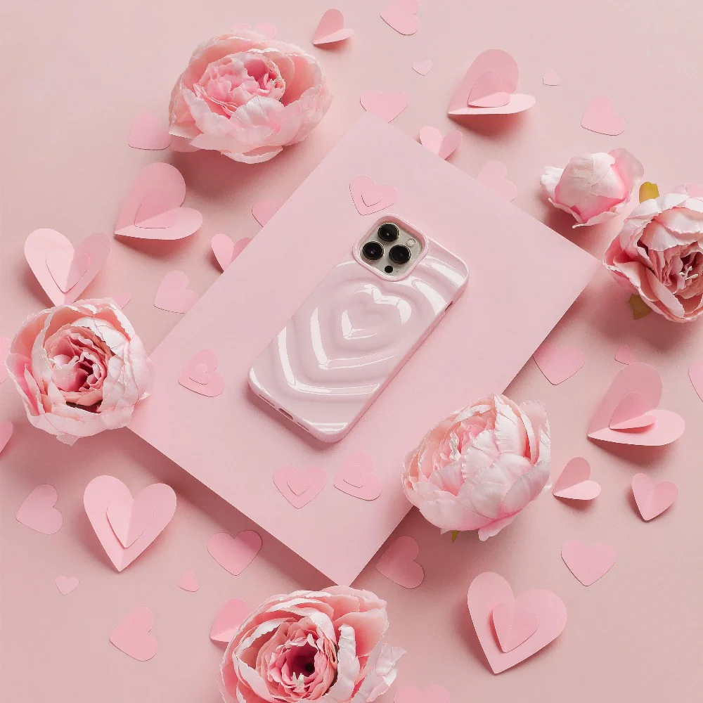 Melting Heart Phone Case - Peony Pink - Image 4