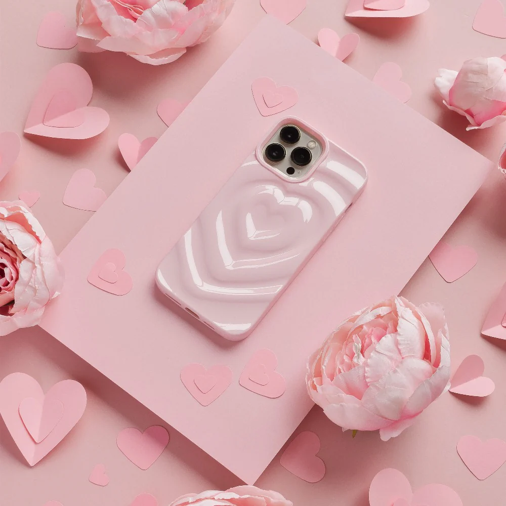 Melting Heart Phone Case - Peony Pink - Image 5