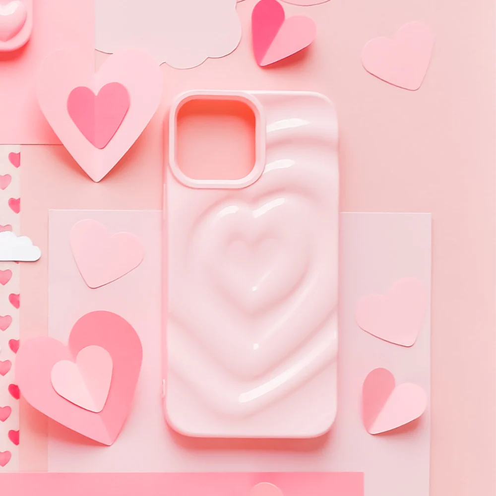 Melting Heart Phone Case - Peony Pink - Image 7