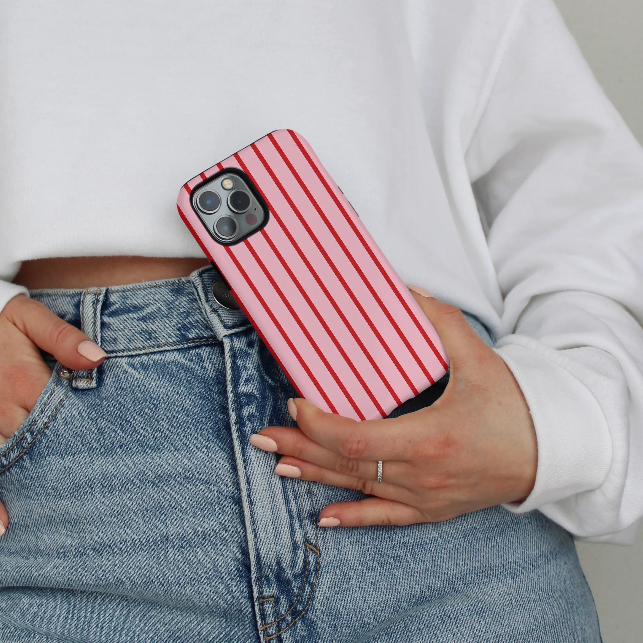 Tough Phone Case - Cherry Stripes - Image 4