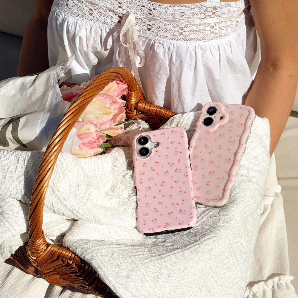 Tough Phone Case - Ditsy Floral Pink - Image 3