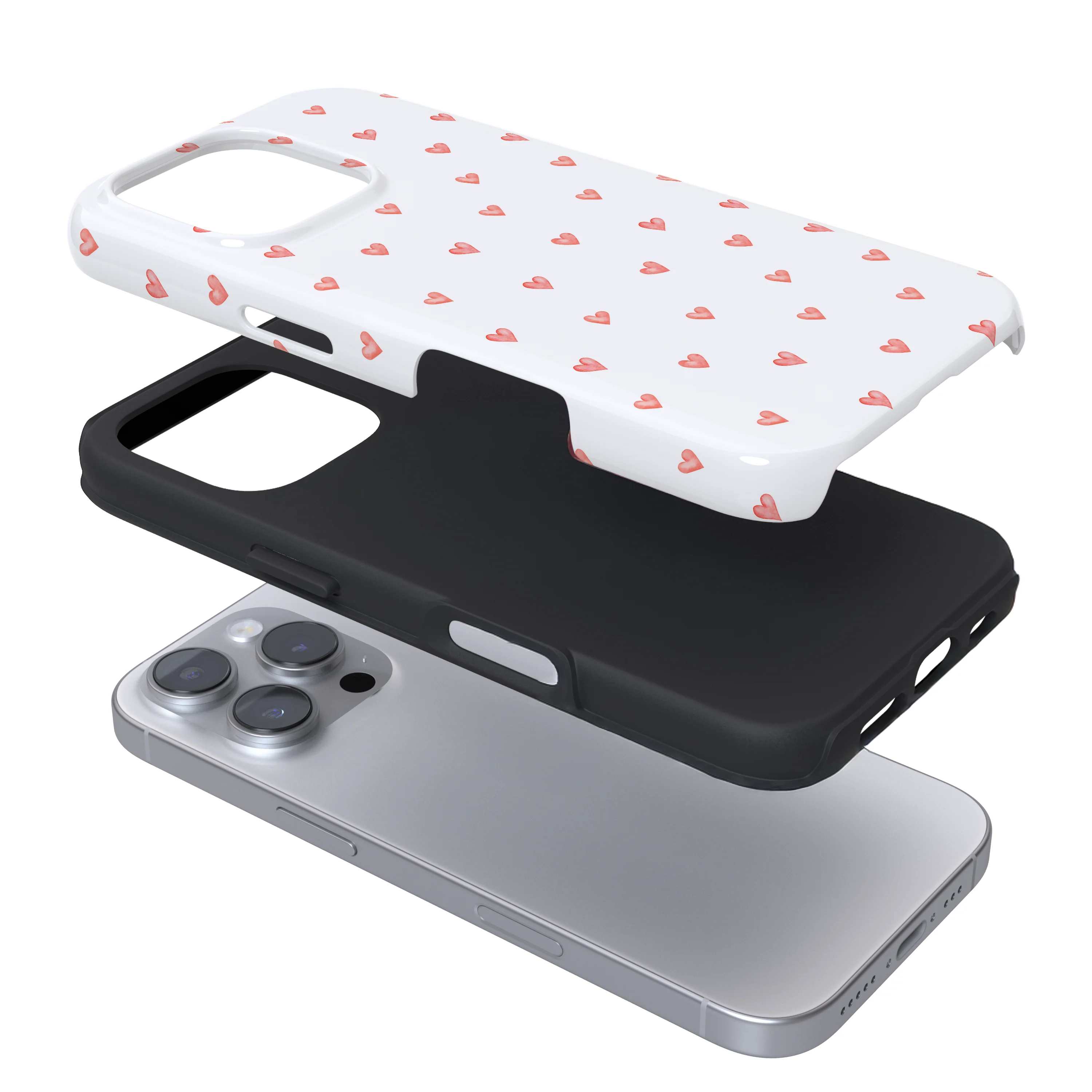 Tough Phone Case - Mini Hearts - Image 3