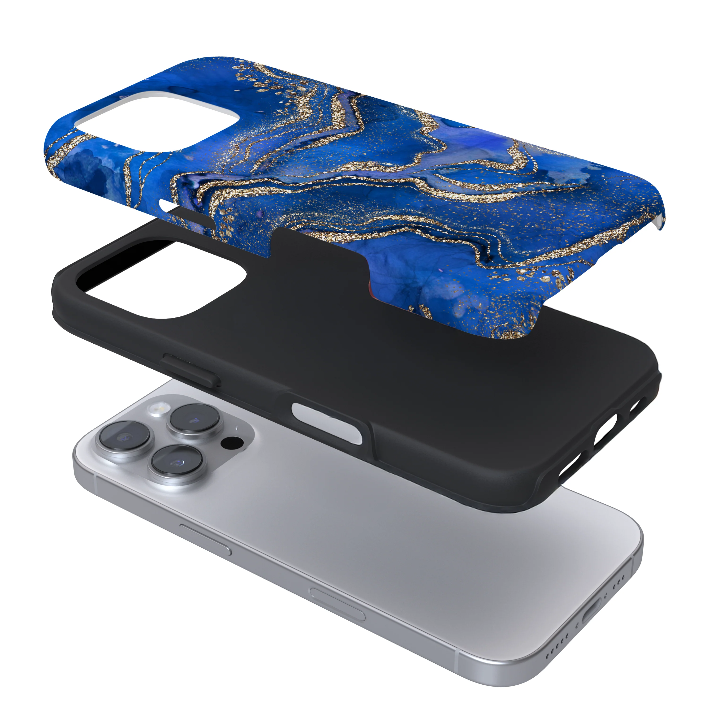 Tough Phone Case - Royal Blue Crystal Agate - Image 3