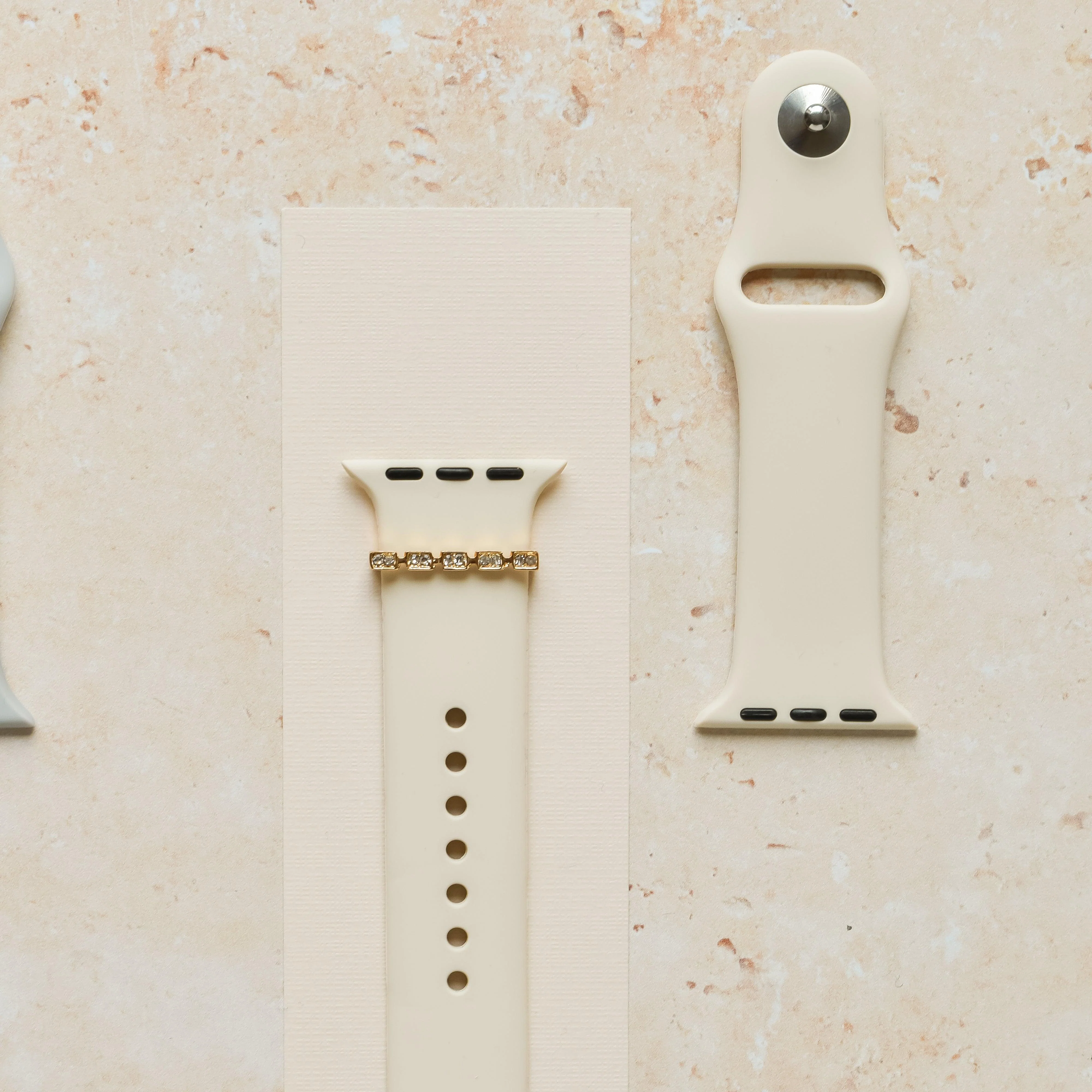 Watch Strap Charm - Gold Diamante Link - Image 3