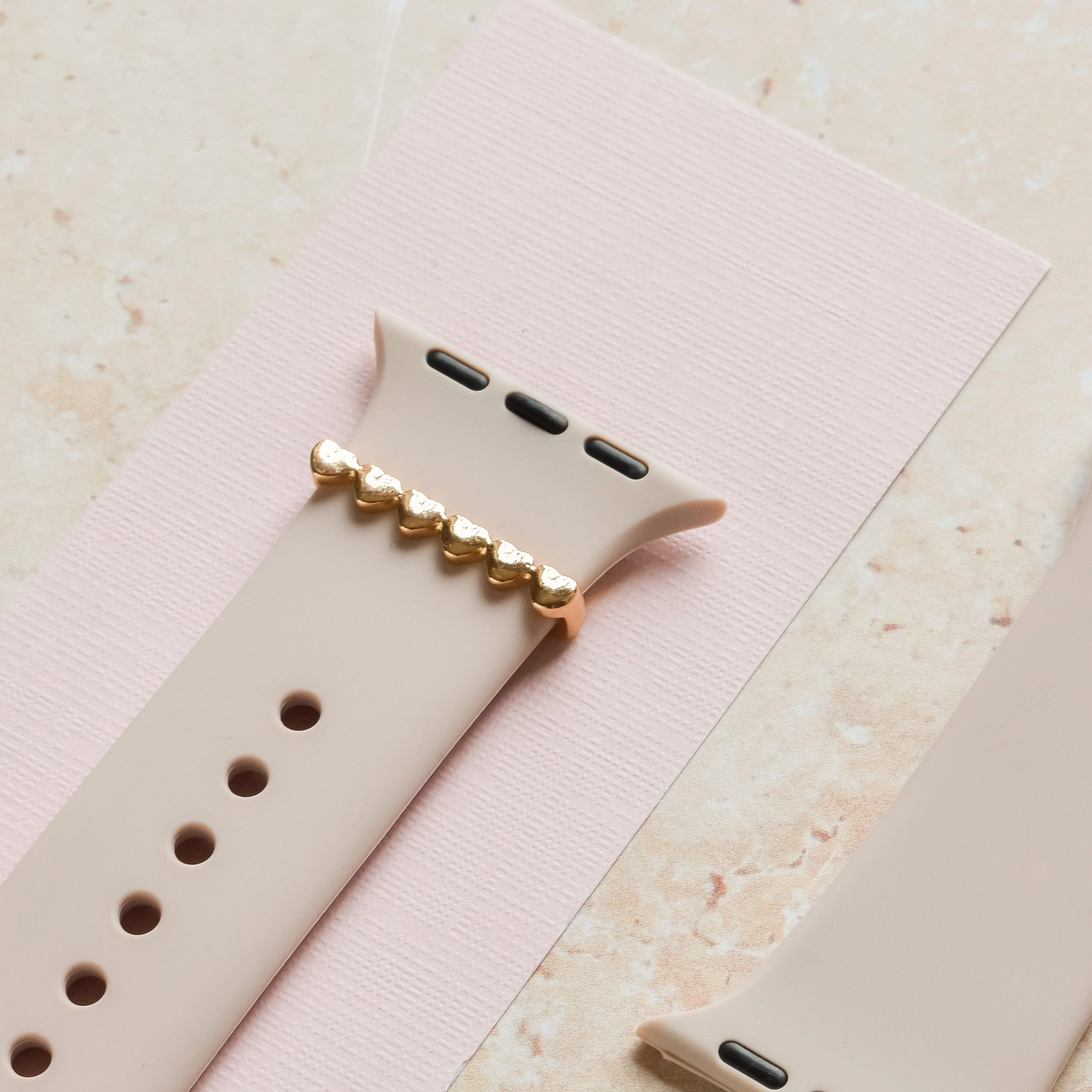 Watch Strap Charm - Gold Hearts - Image 3