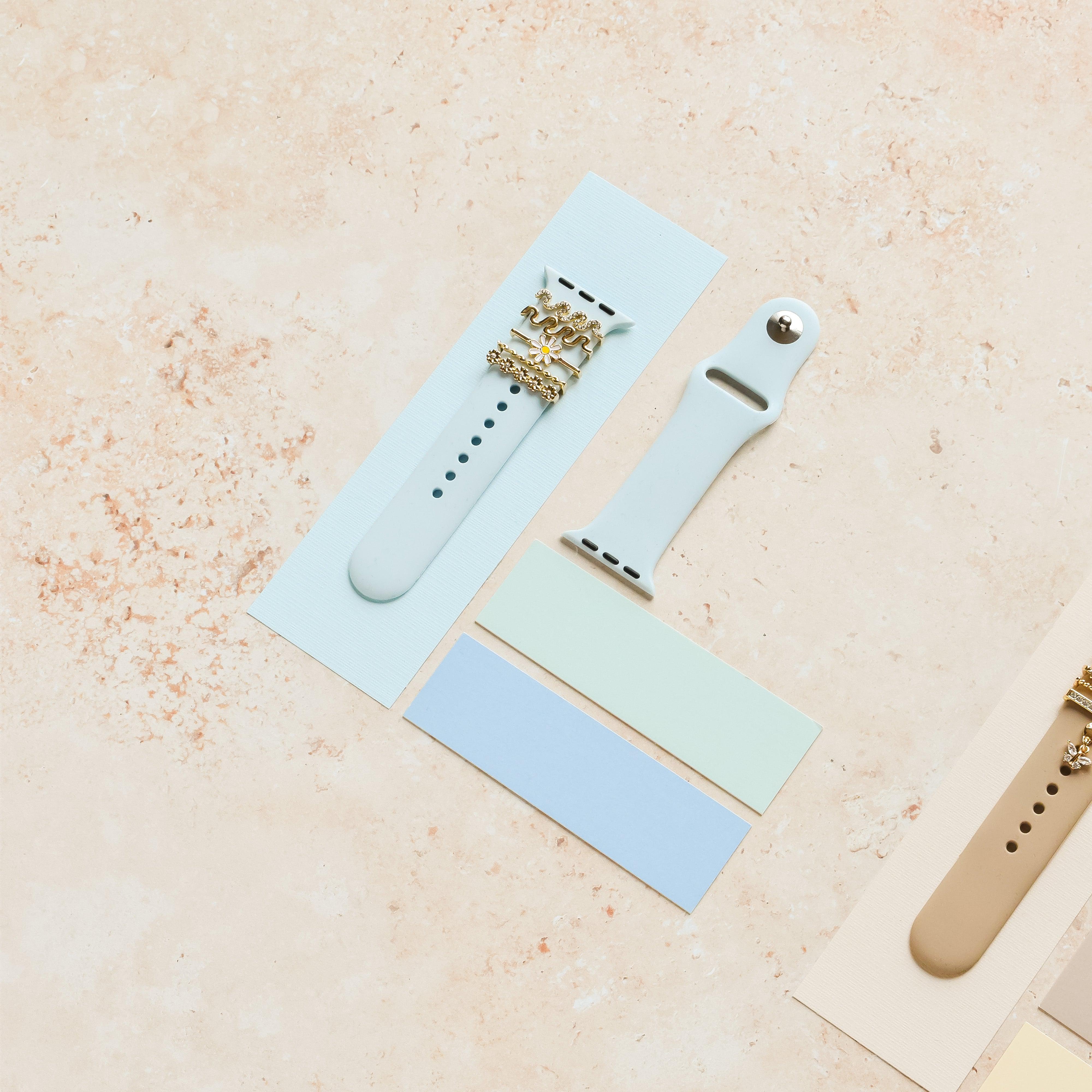 Watch Strap Charm Pack - Gold Wavy Daisy - Image 3