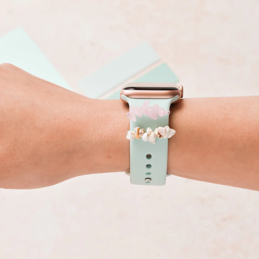 Watch Strap Charm - Pink Crystal - Image 3